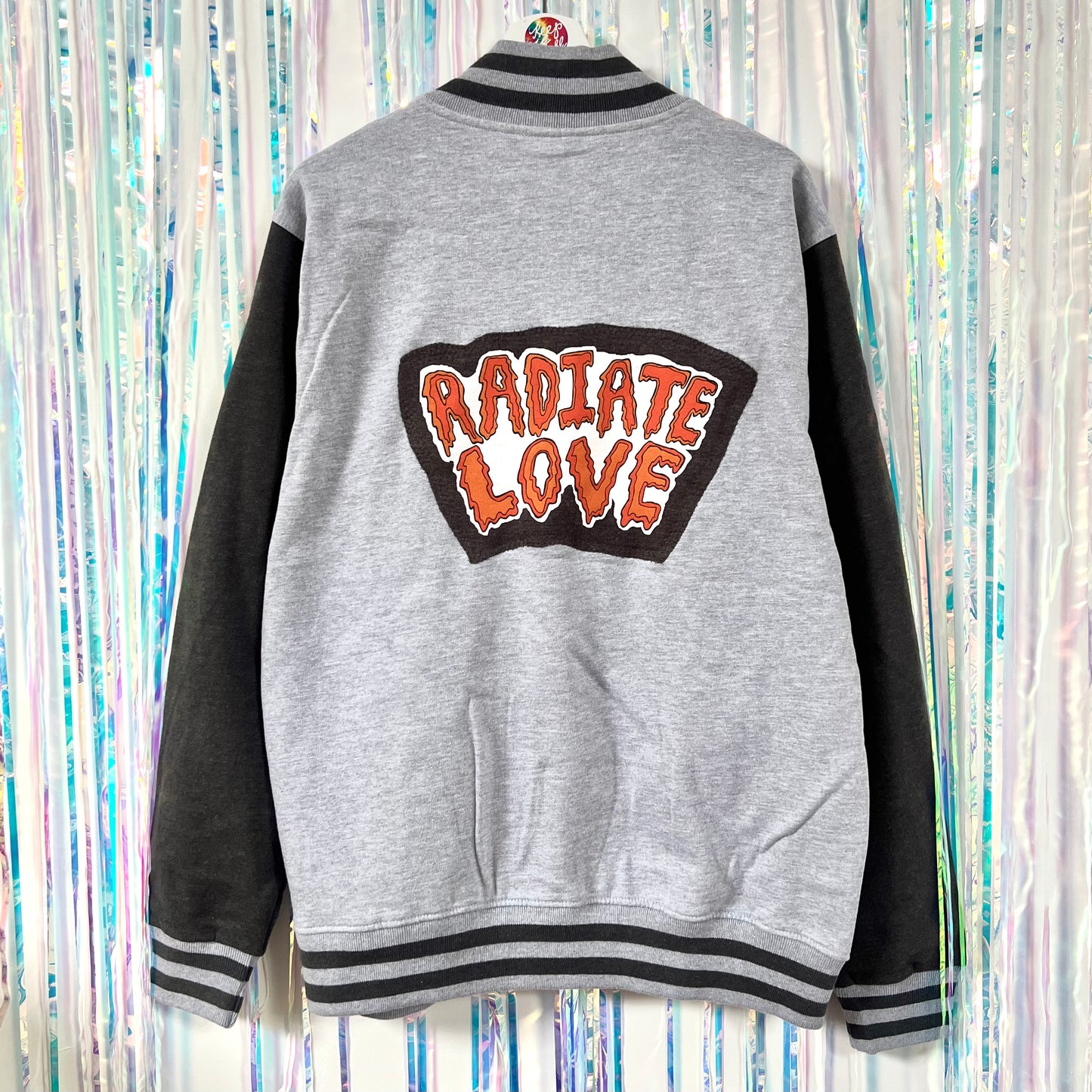radiate love varsity jacket