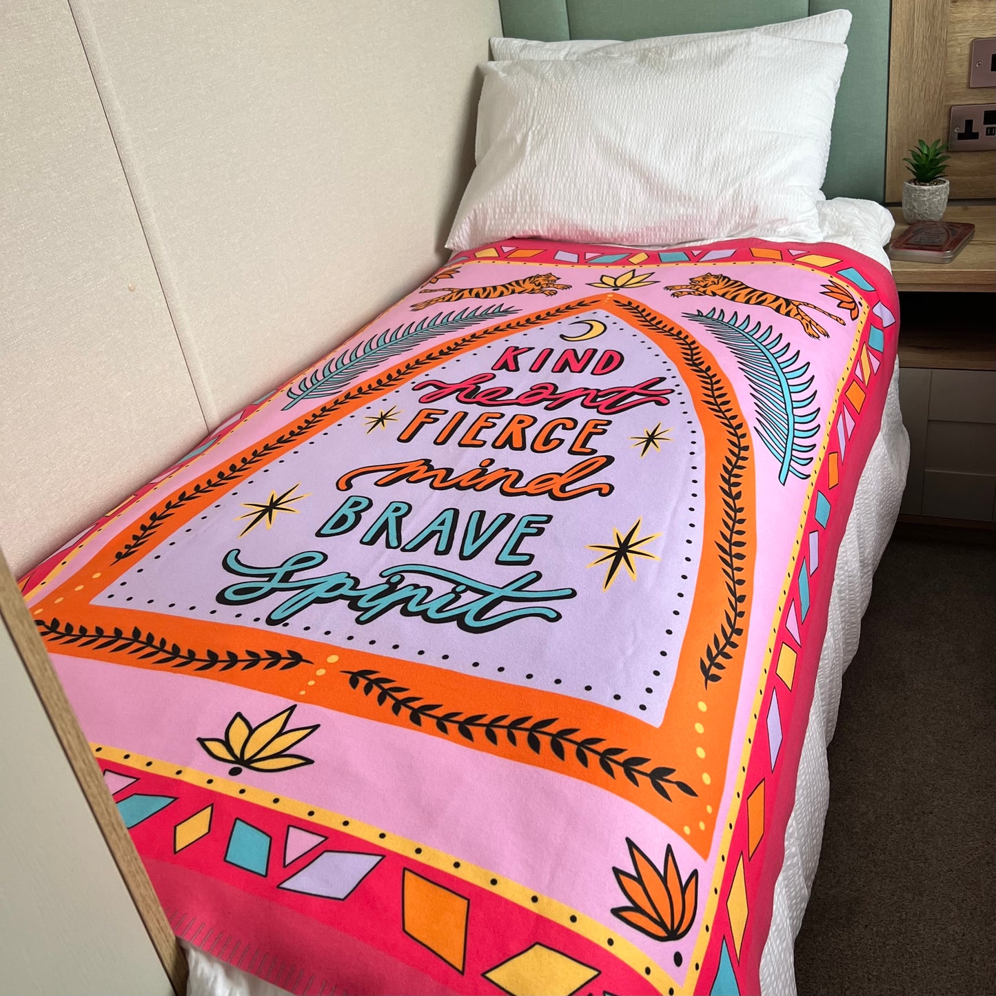 kind heart, fierce mind, brave spirit blanket