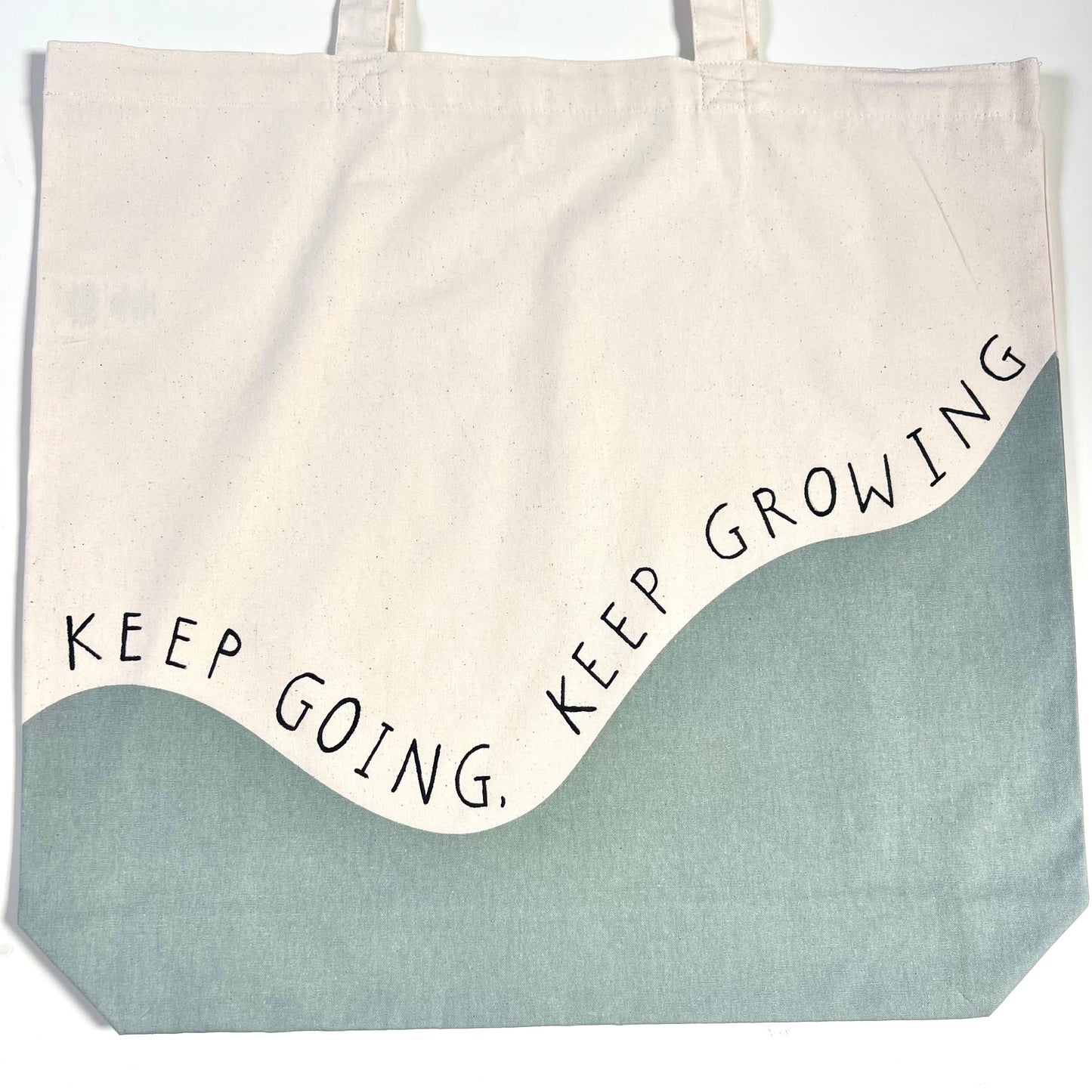 keep going, keep growing tote bag - green