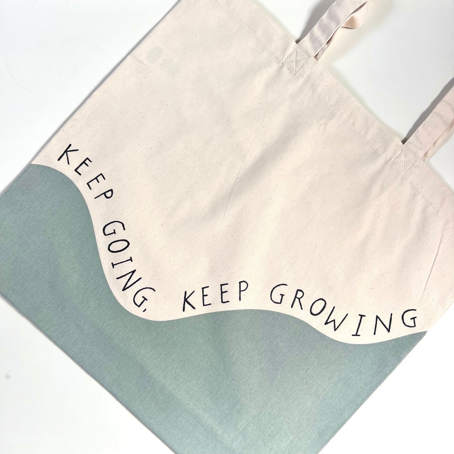 keep going, keep growing tote bag - green