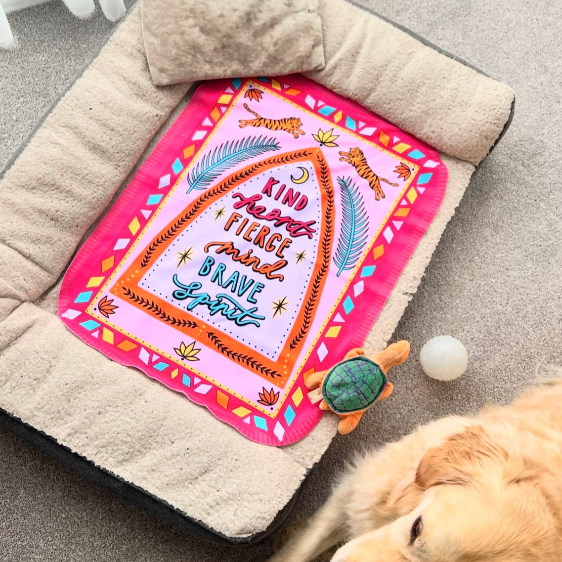 kind heart, fierce mind, brave spirit mini blanket