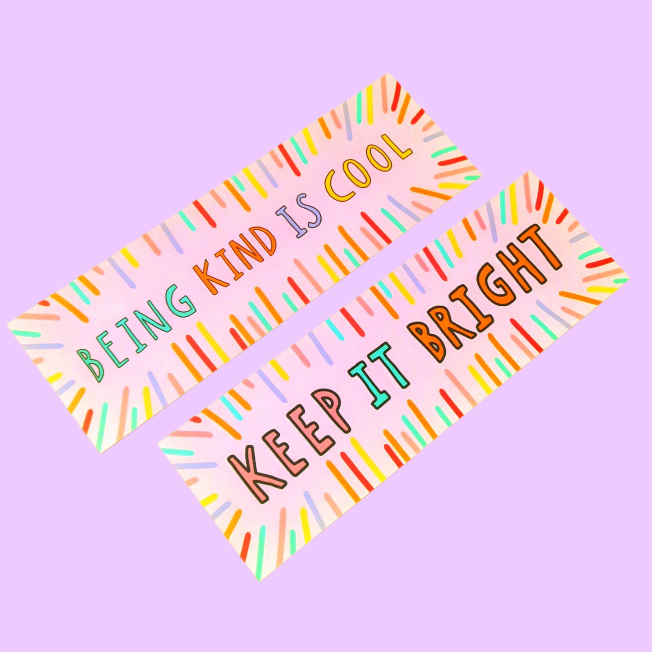 being kind is cool / keep it bright bookmark