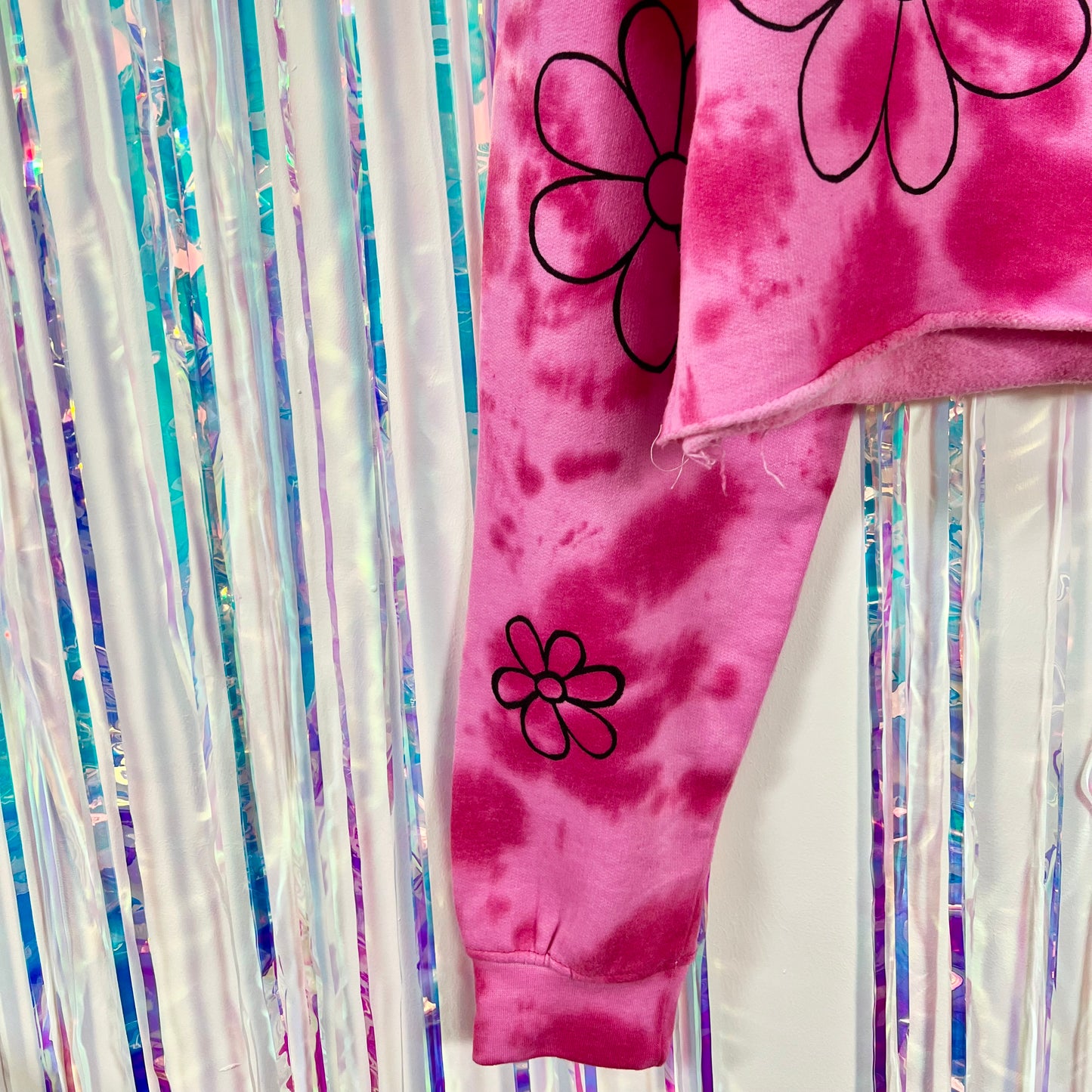 flower power tie-dye crop sweatshirt v.2
