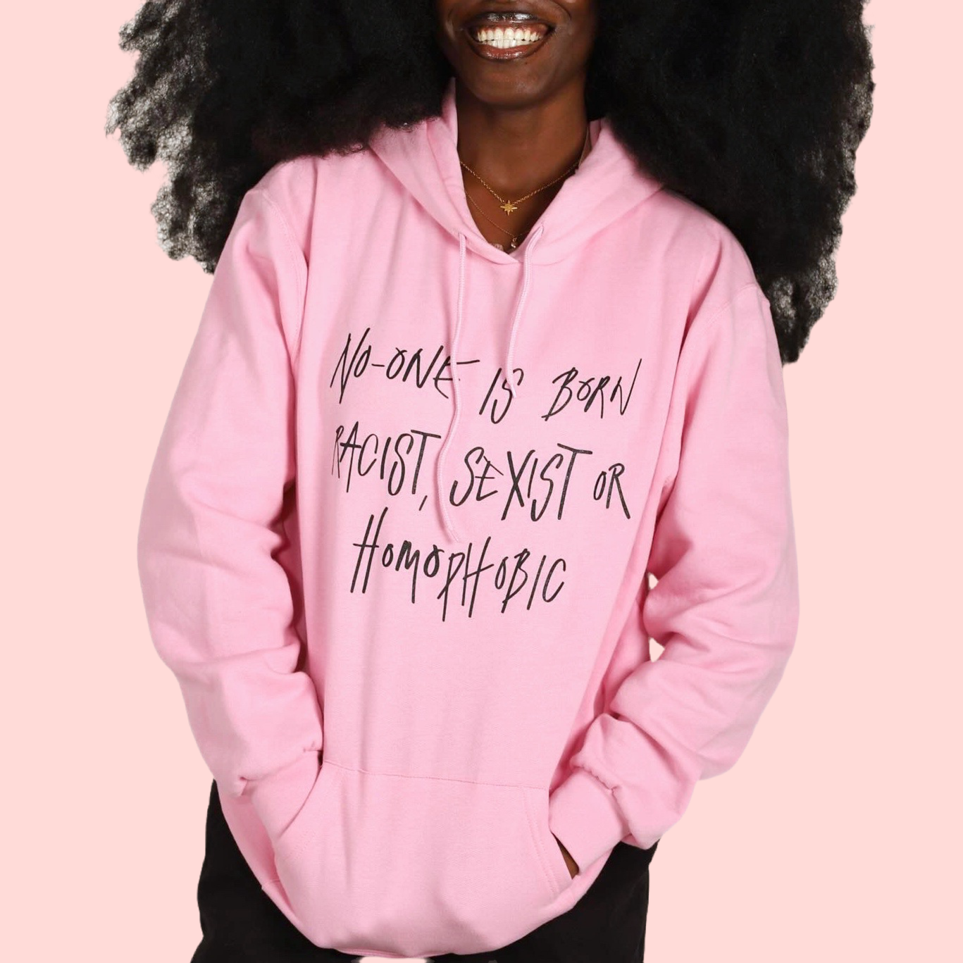 hate is taught hoodie - pink | 2 styles