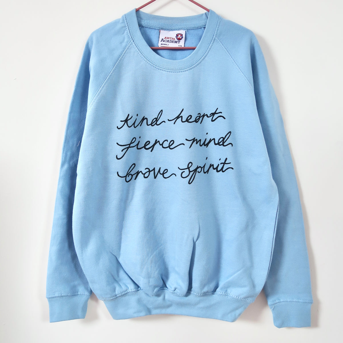 kind heart, fierce mind, brave spirit - kids sweatshirt - blue