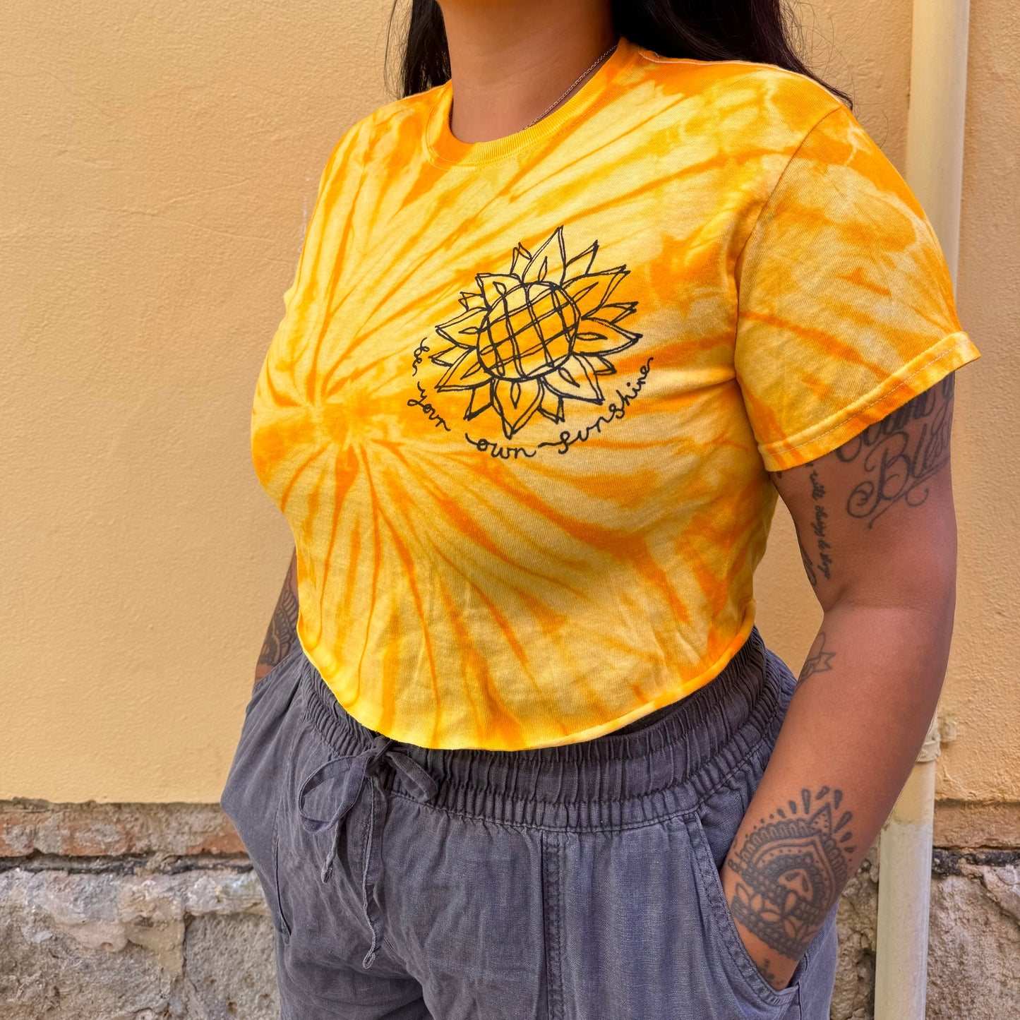 be your own sunshine tie-dye top