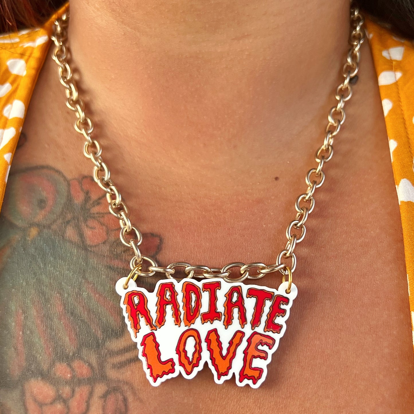 radiate love necklace - chunky gold