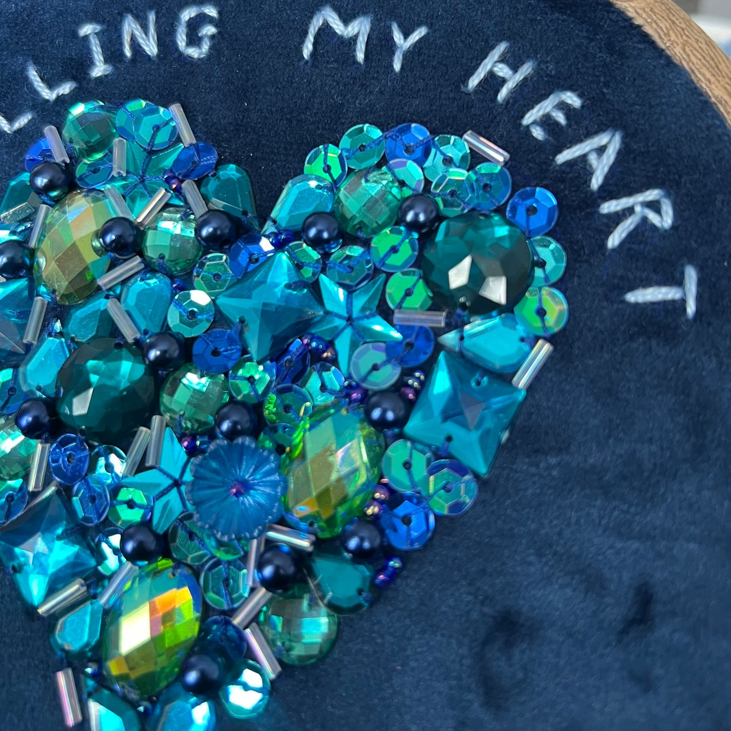 filling my heart with joy embellished cushion