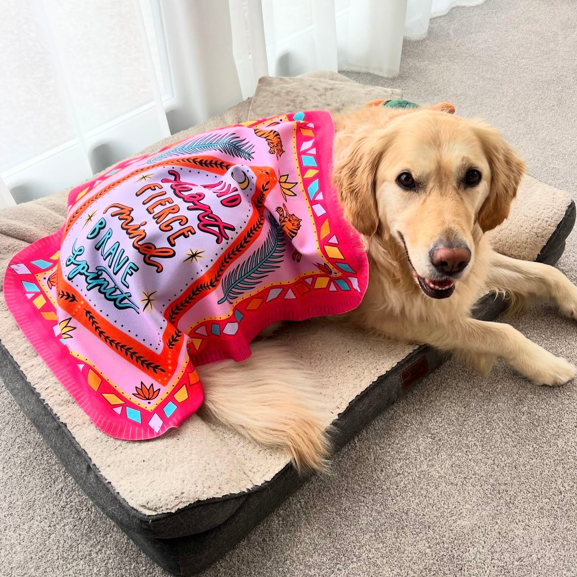 kind heart, fierce mind, brave spirit mini blanket