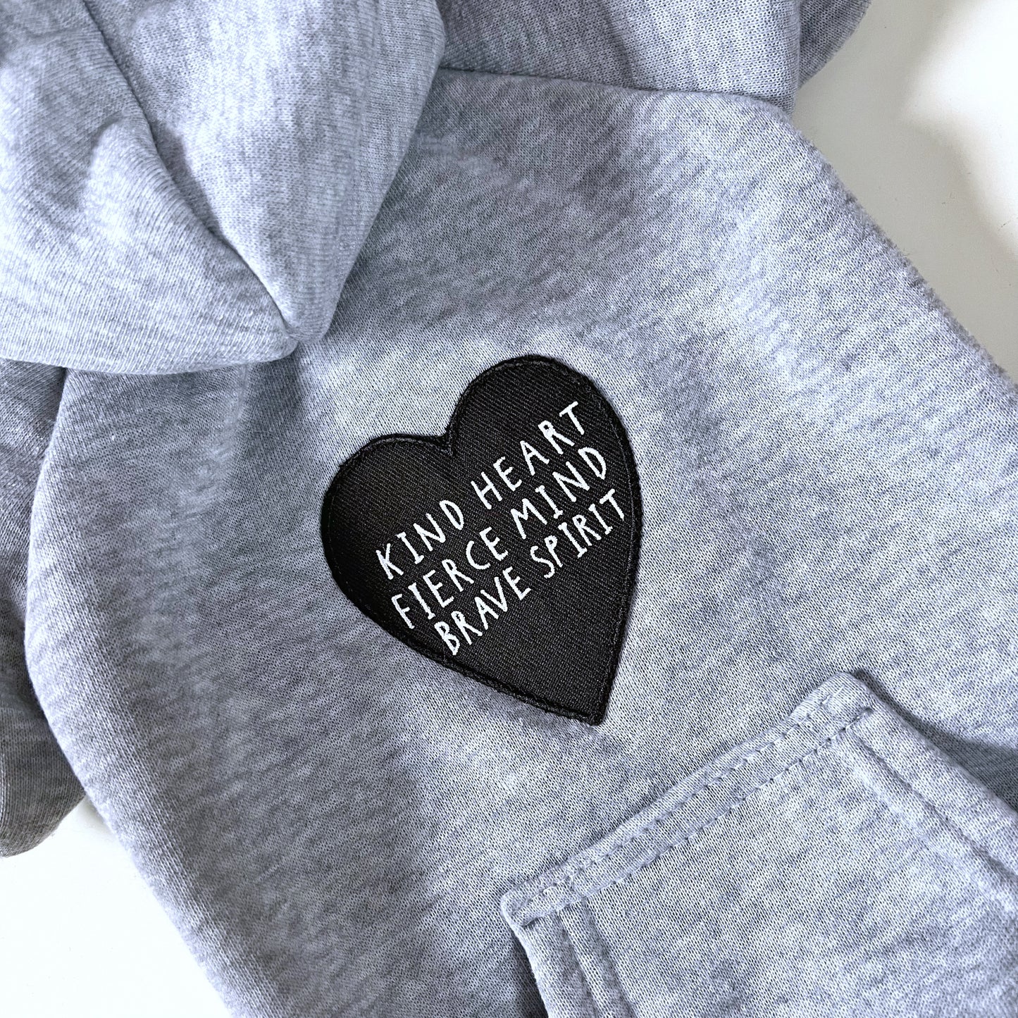kind heart, fierce mind, brave spirit dog hoodies