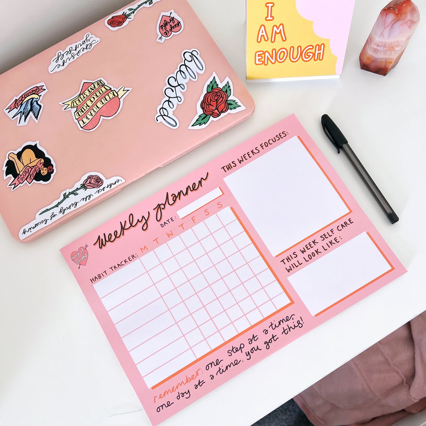 A4 weekly planner pad