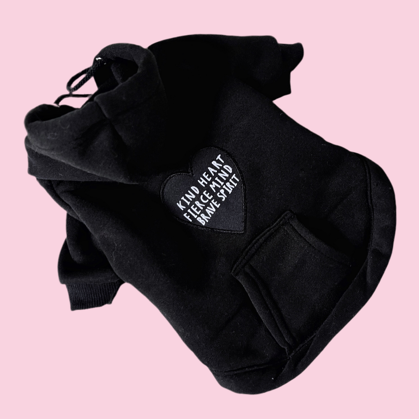 kind heart, fierce mind, brave spirit dog hoodies