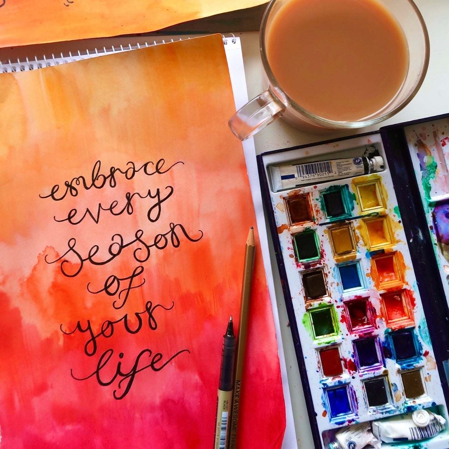 embrace every season of your life - A4 watercolour print