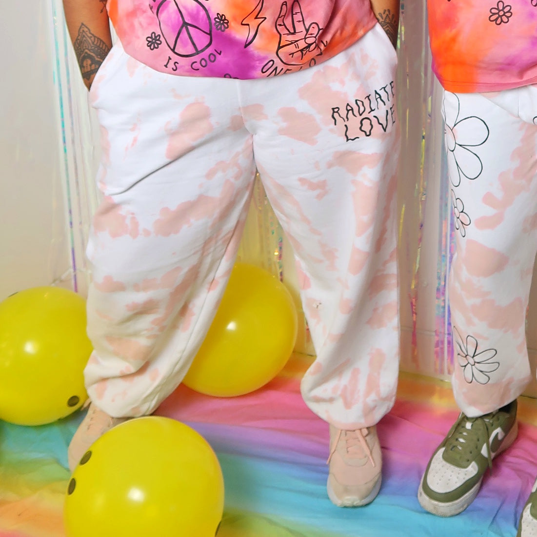 radiate love tie dye lounge pants - 5 colours