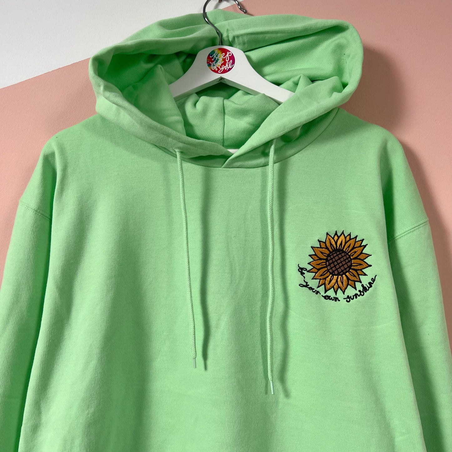 be your own sunshine embroidered hoodie - mint