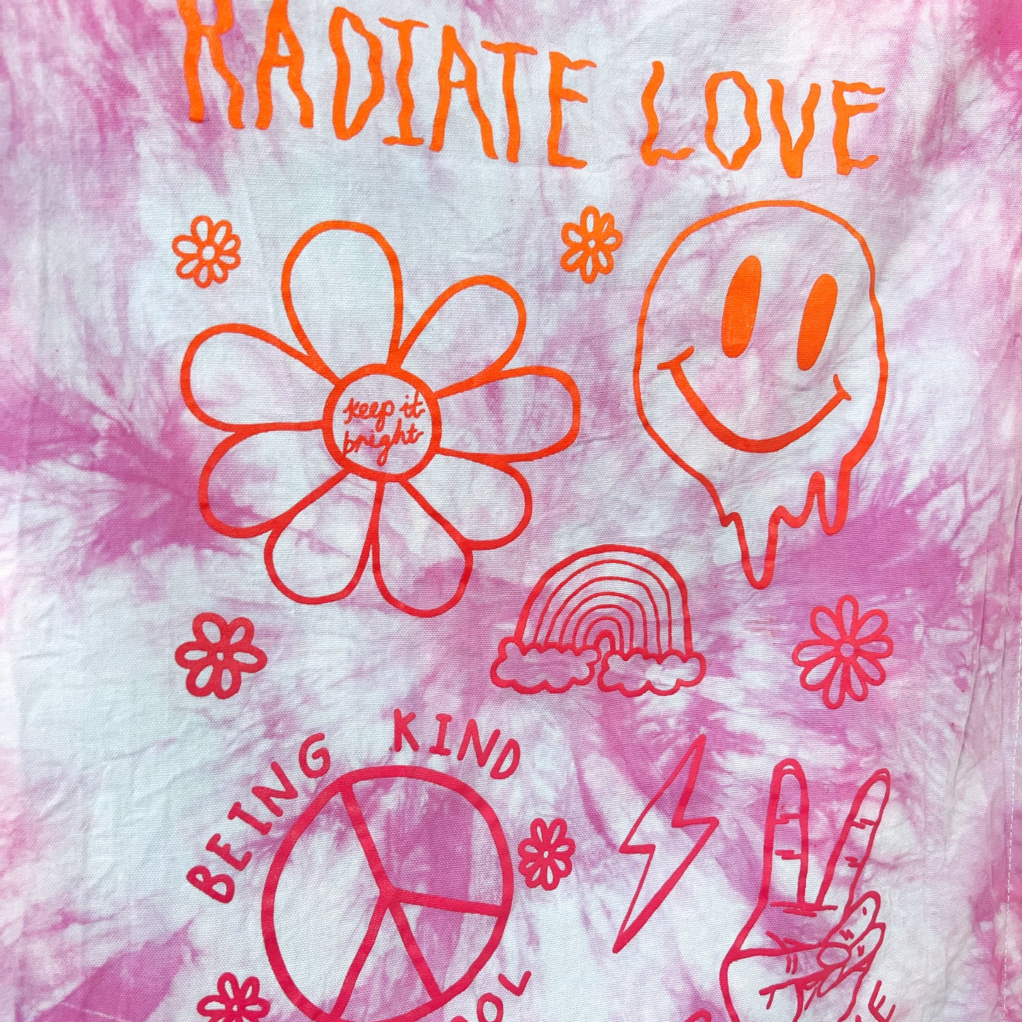 hippie heart tie dye wall hanging - daydream
