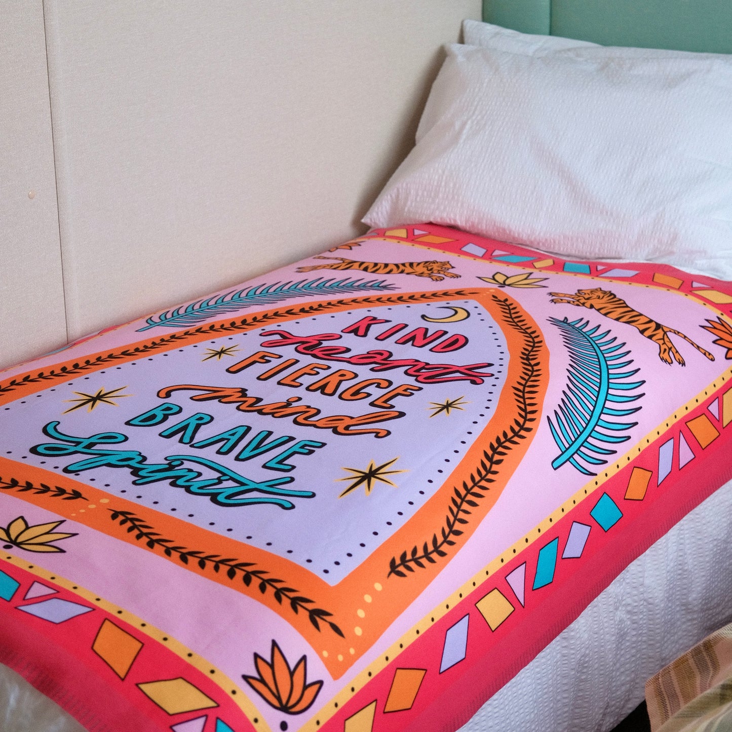 kind heart, fierce mind, brave spirit blanket