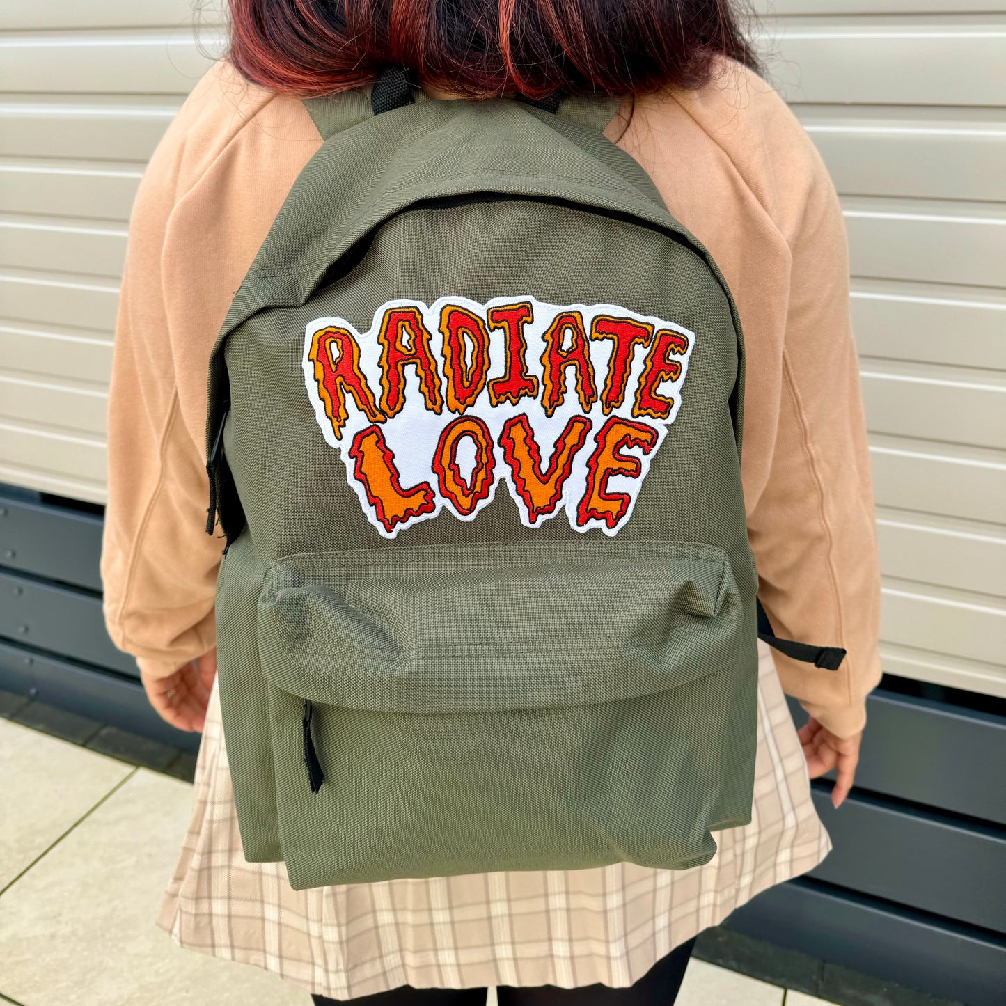 radiate love backpack - khaki green