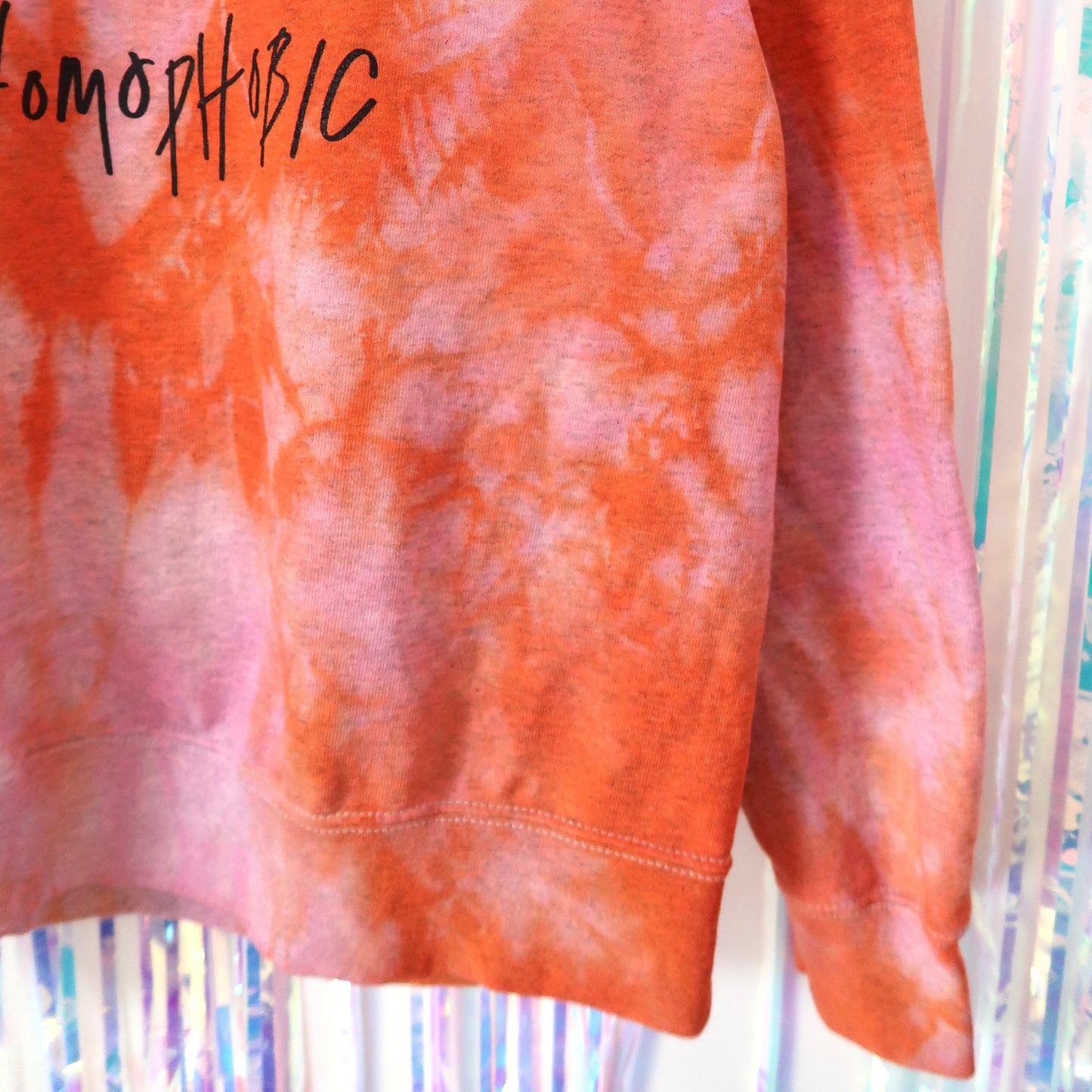no-one is born racist, sexist or homophobic tie dye sweatshirt - M