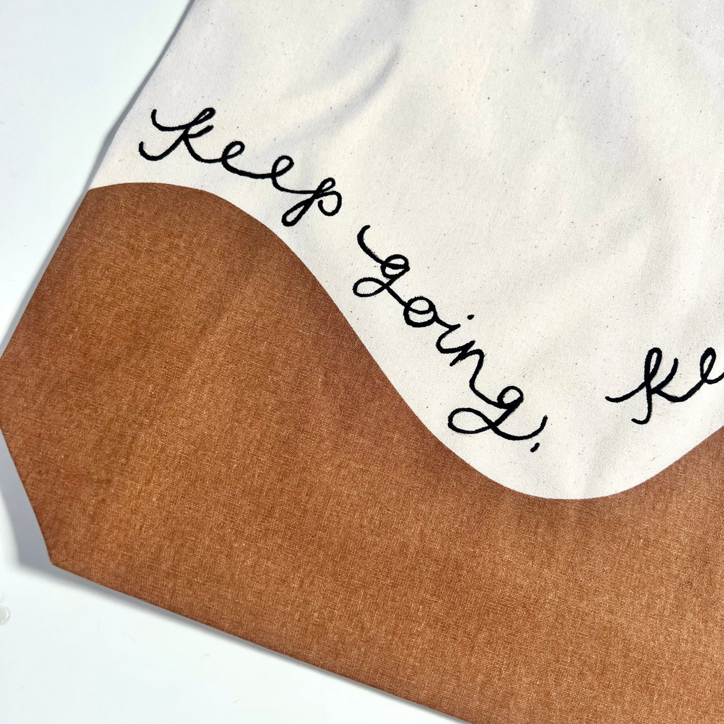 keep going, keep growing tote bag - tan