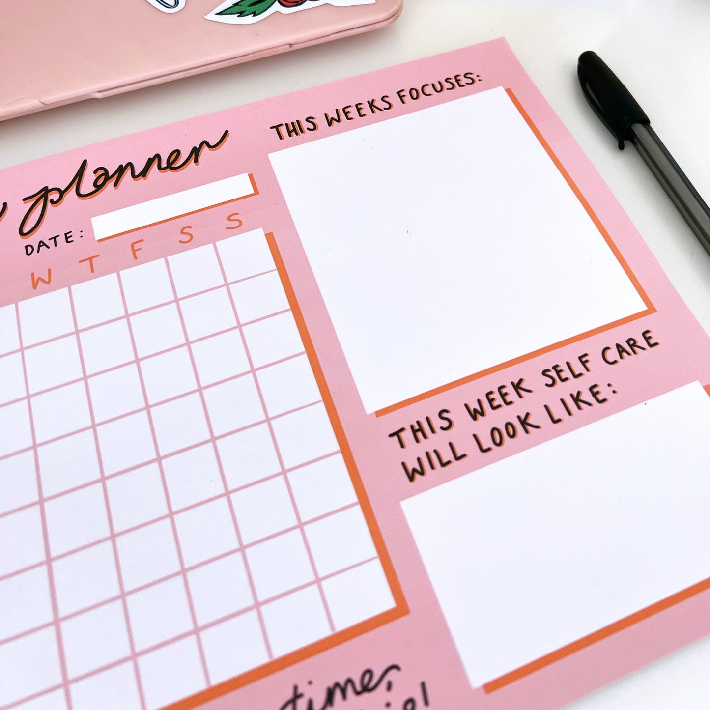 A4 weekly planner pad