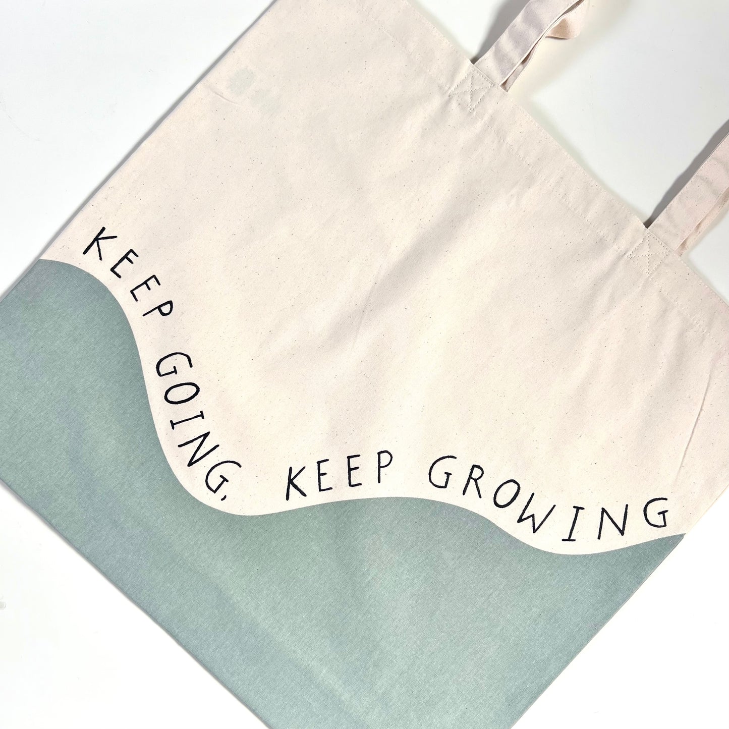 keep going, keep growing tote bag - green