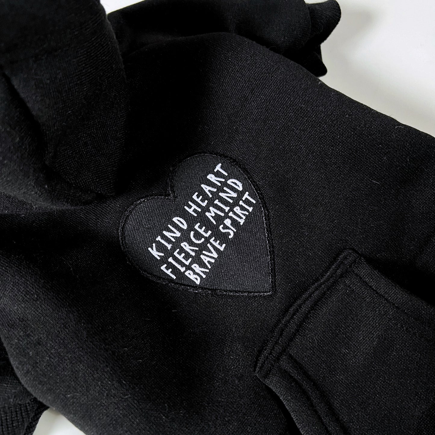 kind heart, fierce mind, brave spirit dog hoodies