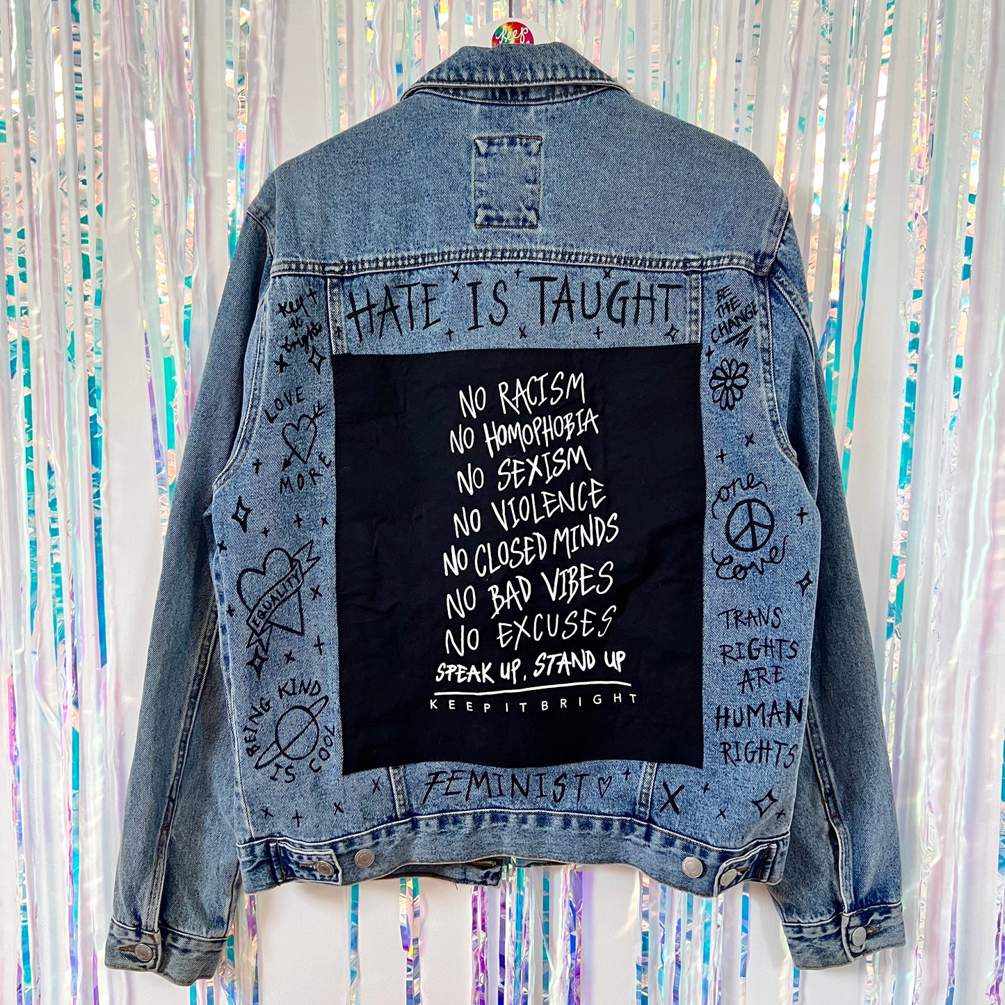 the ‘stand up, speak up’ denim jacket