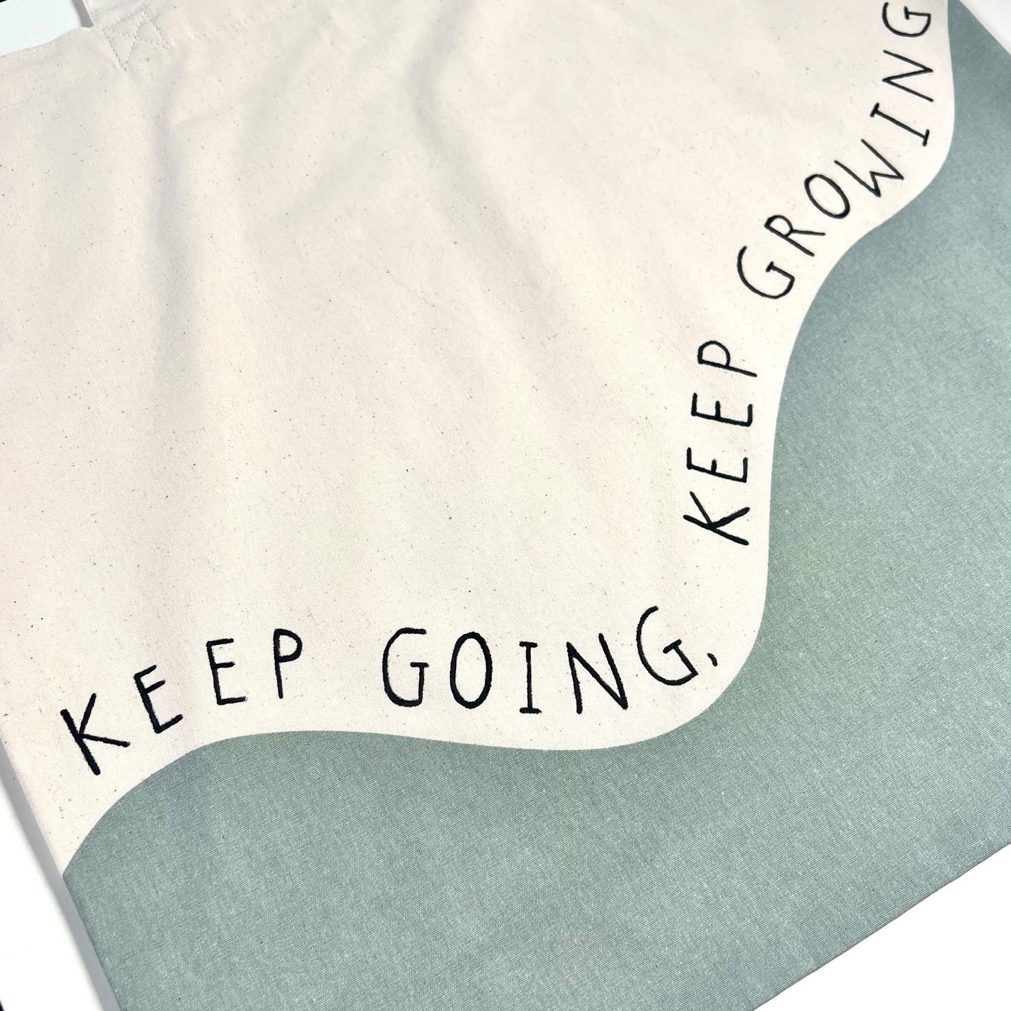 keep going, keep growing tote bag - green