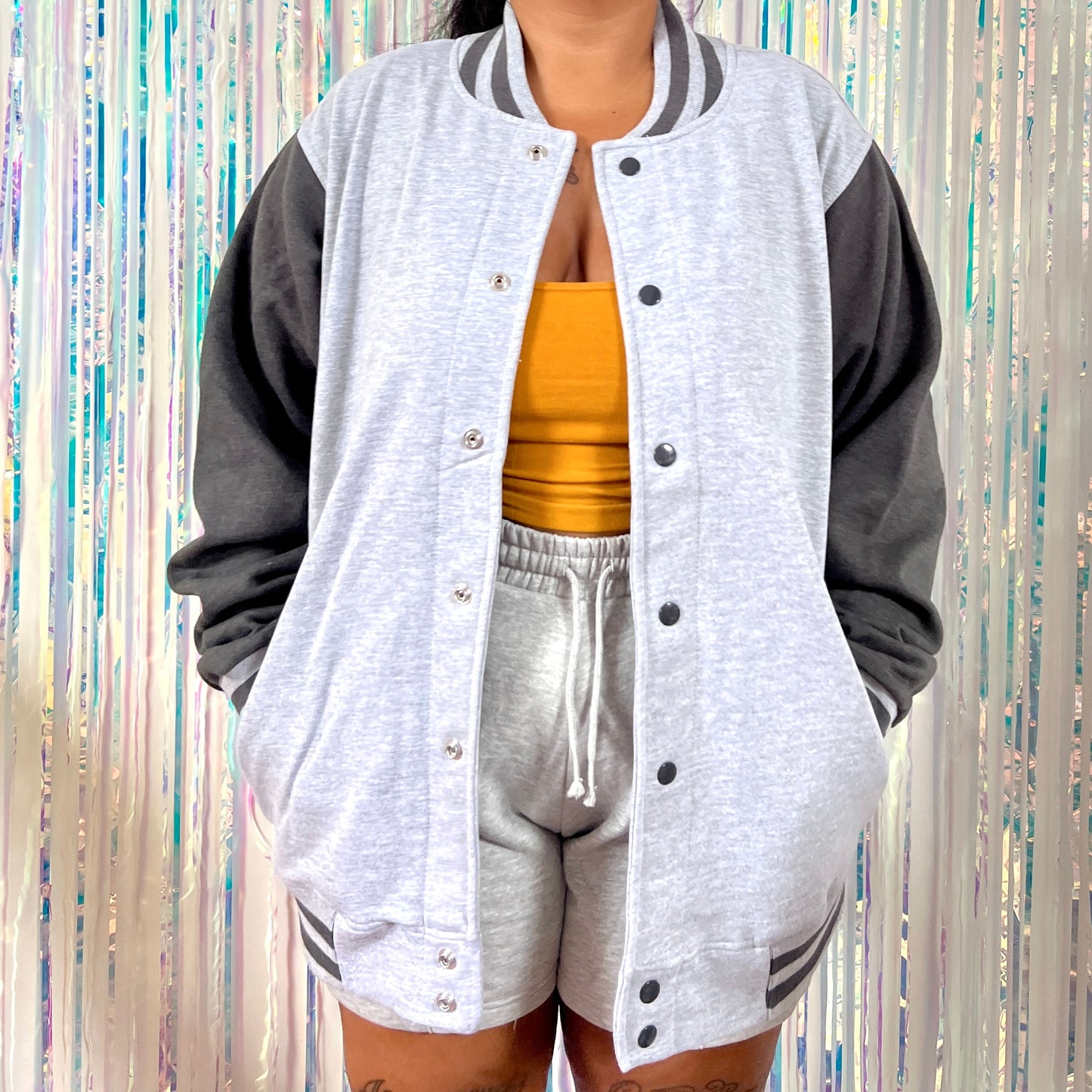 radiate love varsity jacket