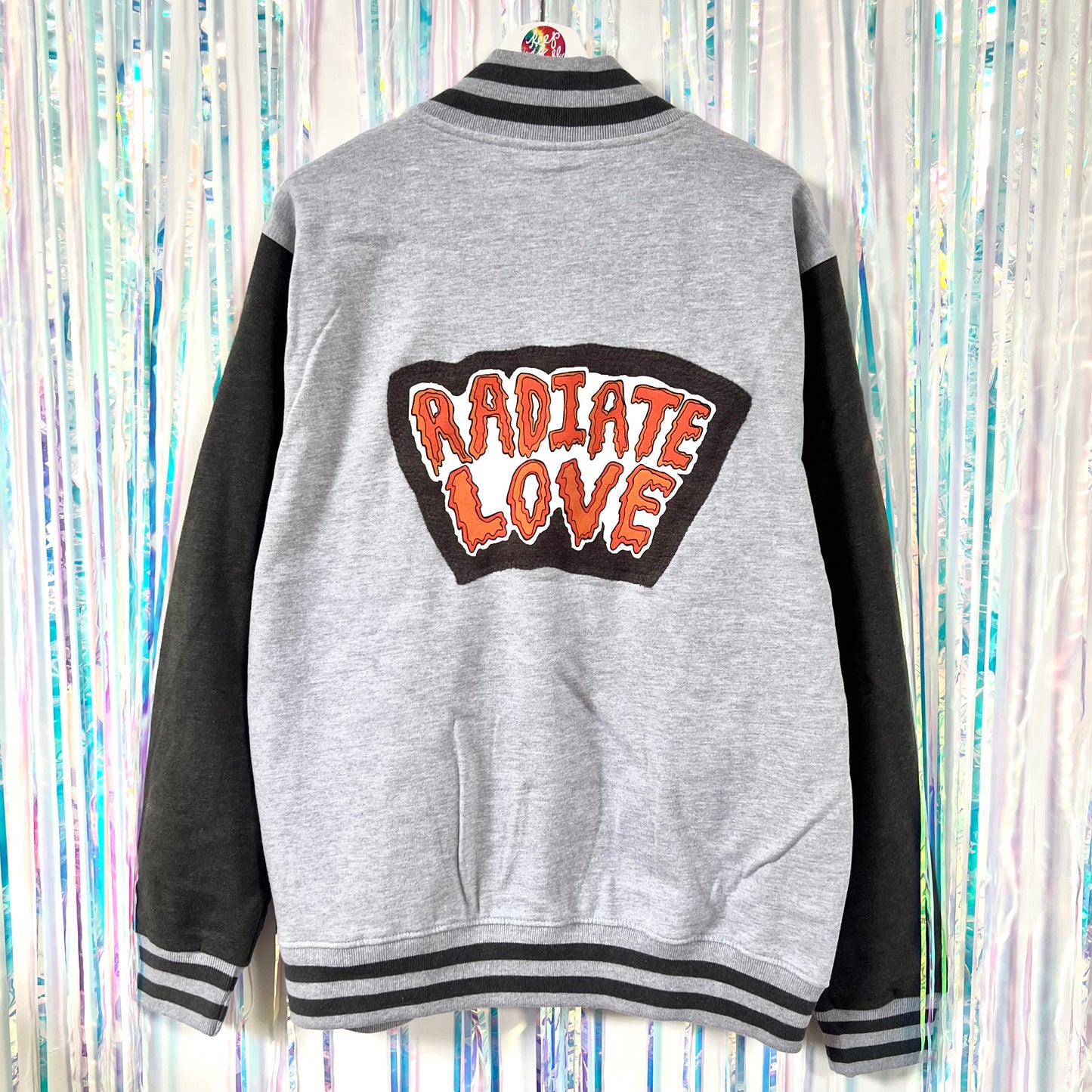 radiate love varsity jacket