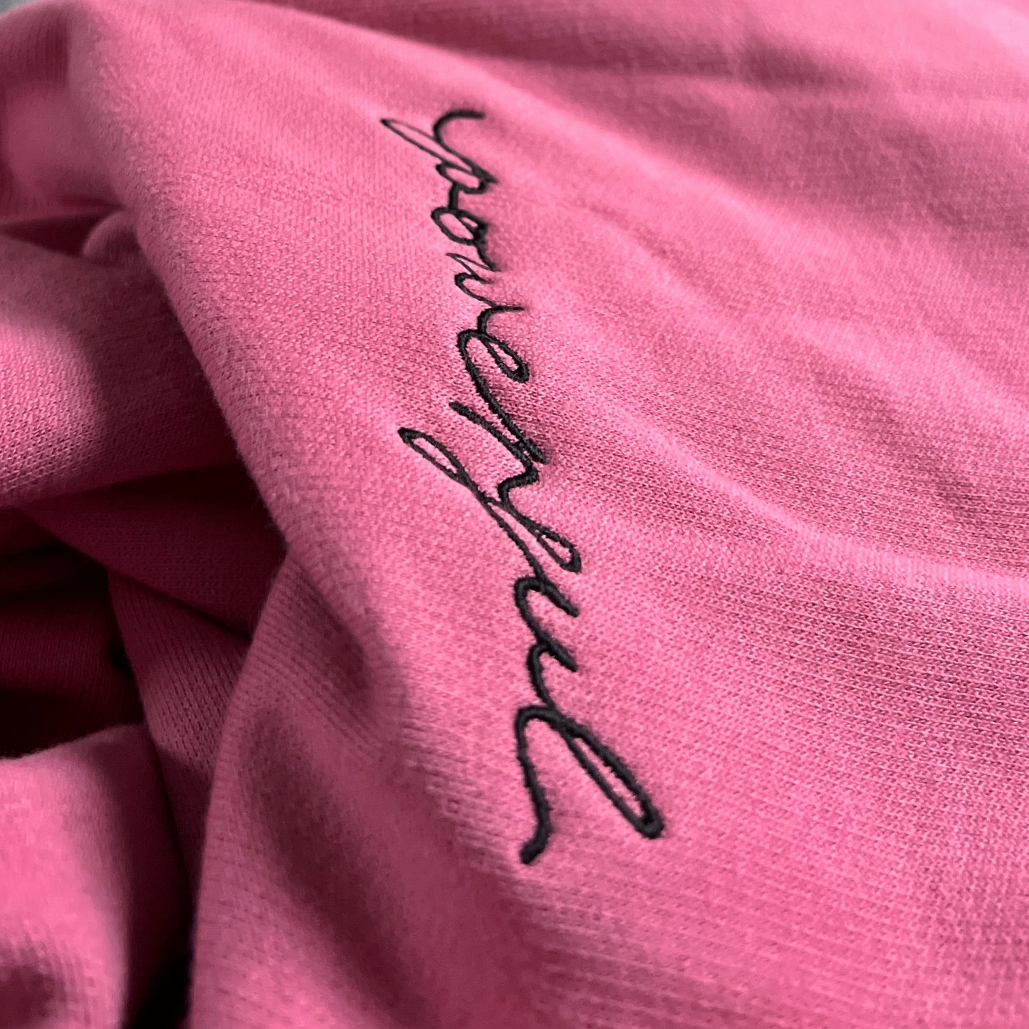powerful embroidered sweatshirt - pink