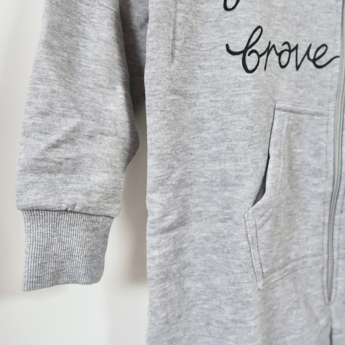 kind heart, fierce mind, brave spirit - kids onesie - grey