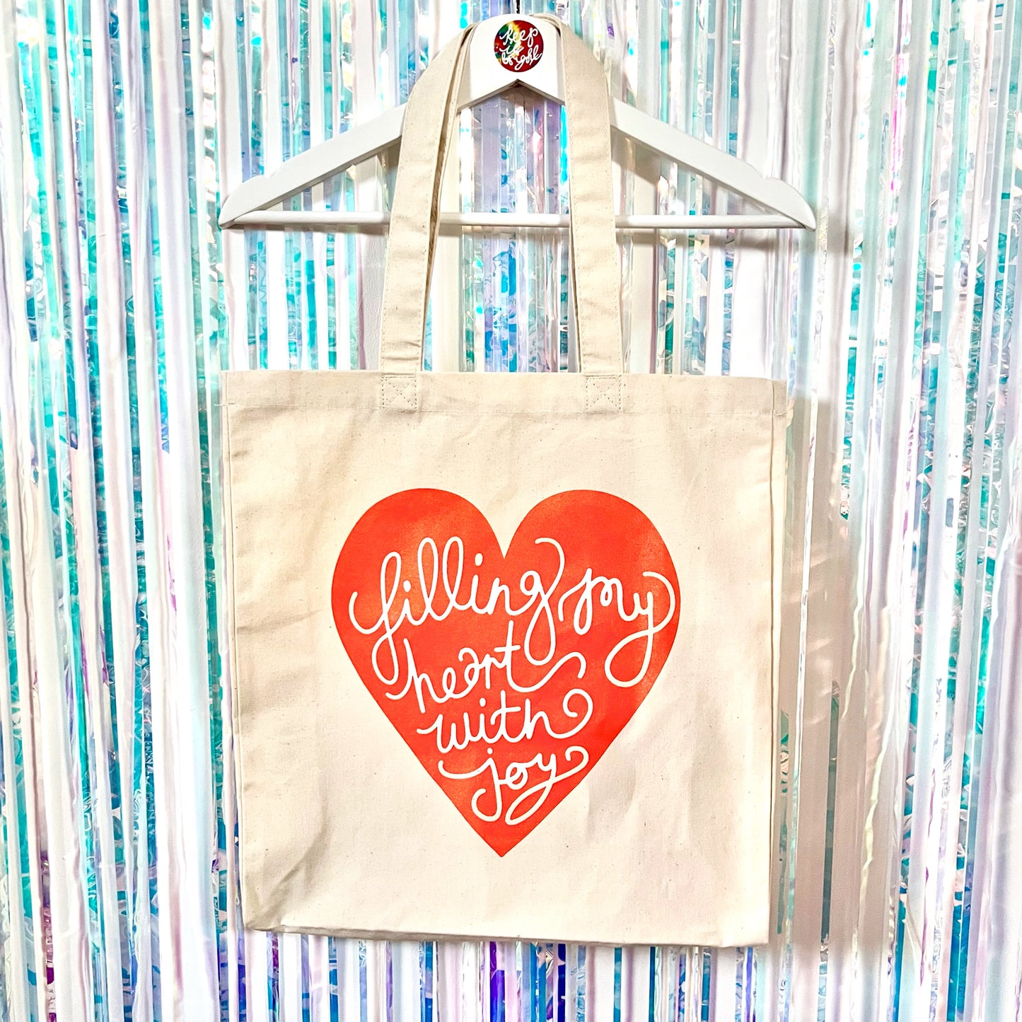 filling my heart with joy - large tote bag