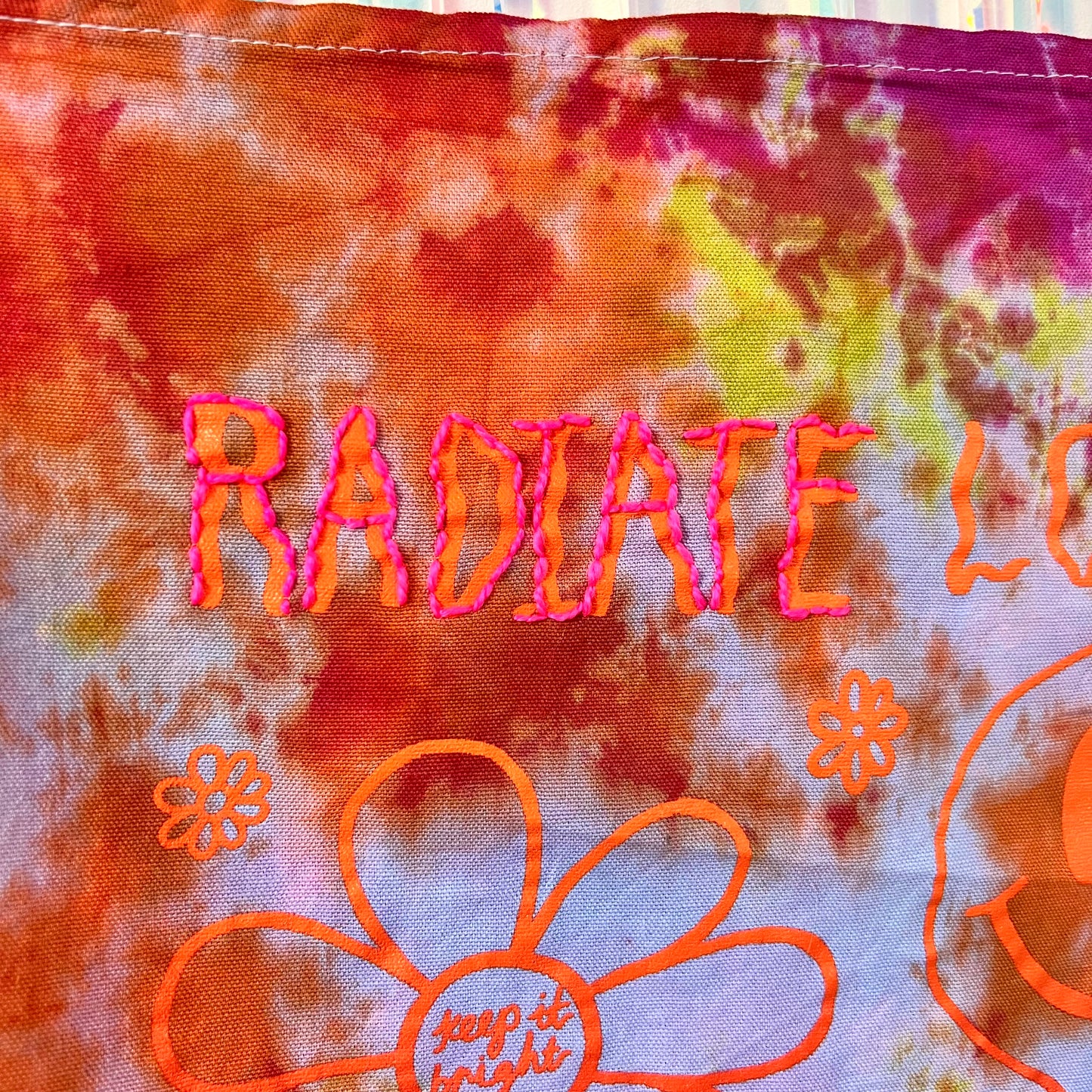 hippie heart tie dye wall hanging - trippy