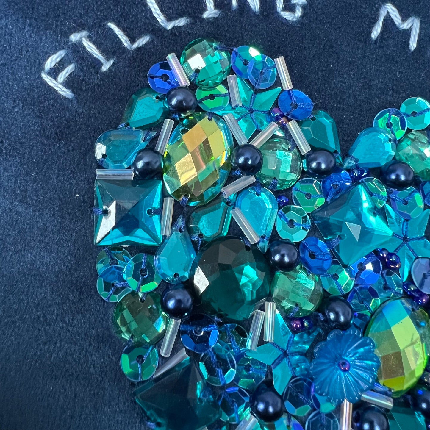 filling my heart with joy embellished cushion