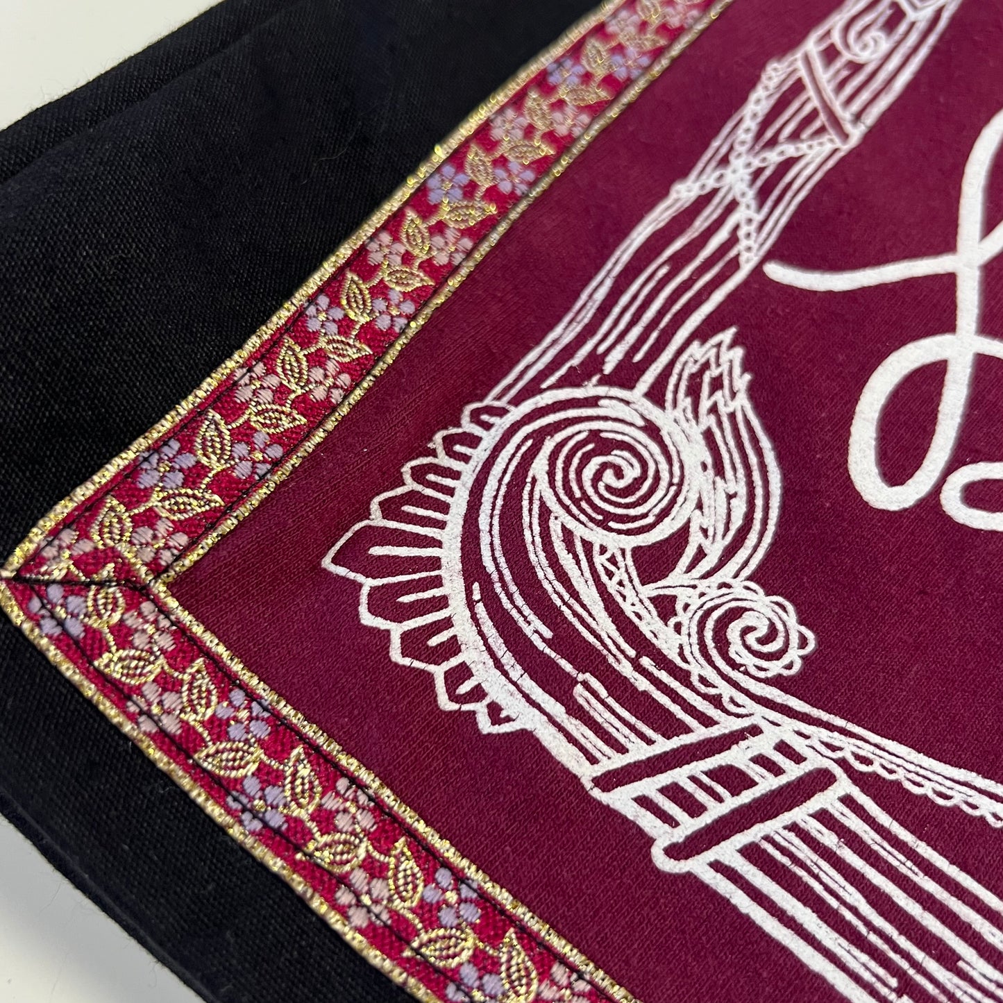 count your blessings tote bag - burgundy