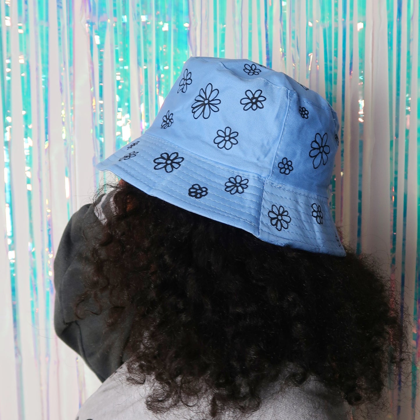 hippie heart bucket hat - blue v.1