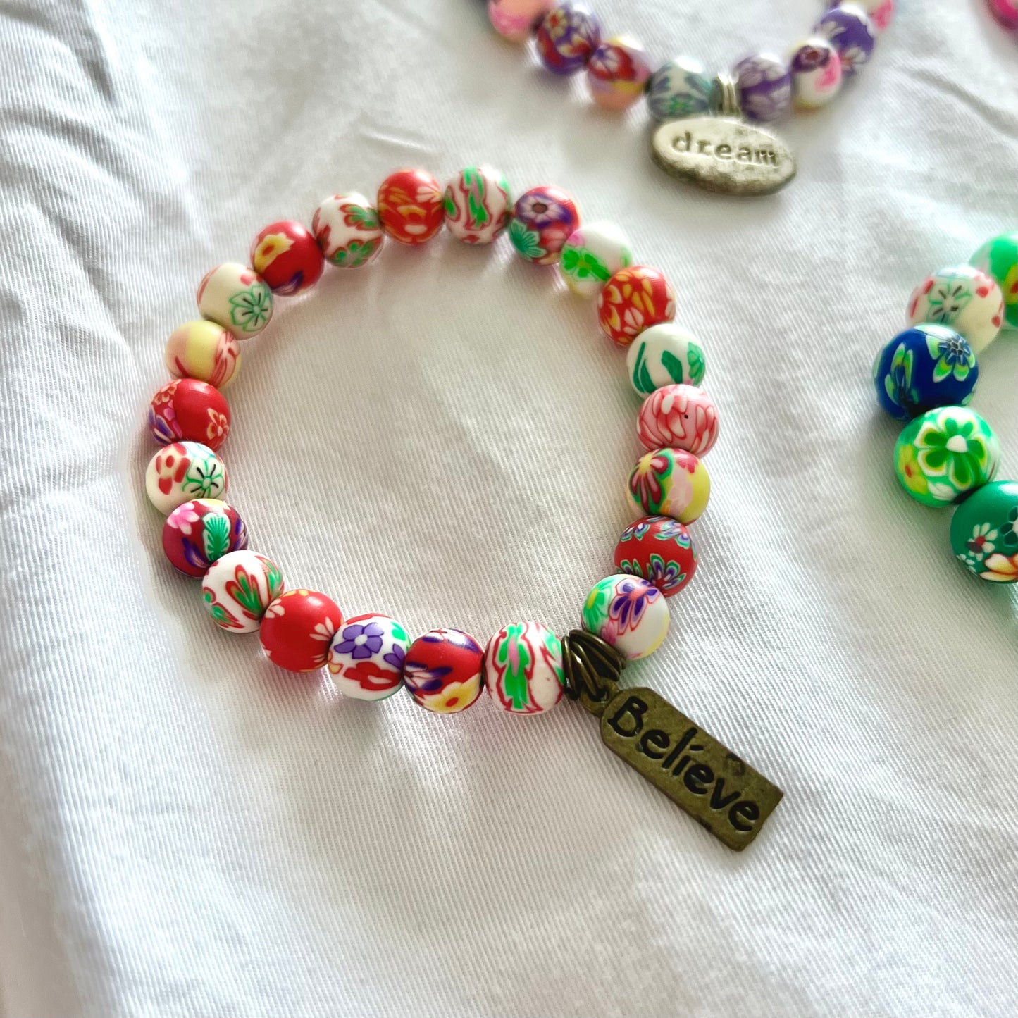 floral affirmation bracelets