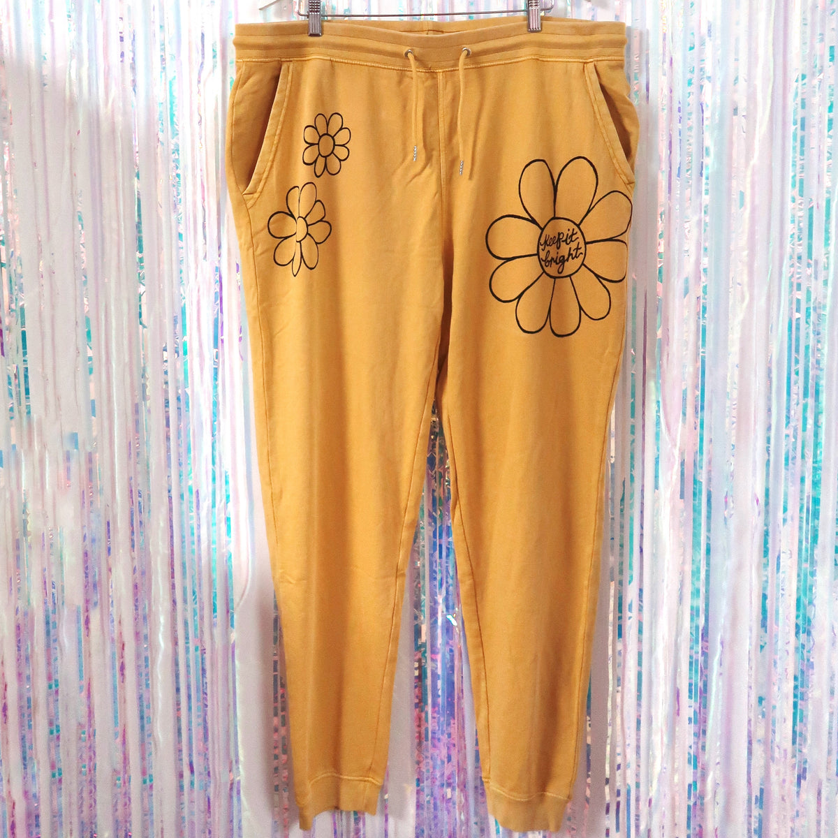 flower power lounge pants - yellow