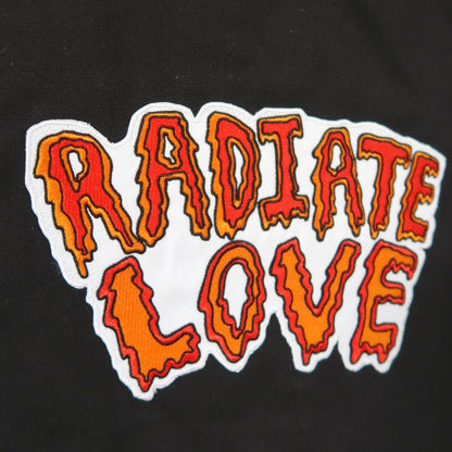 radiate love large tote bag - black