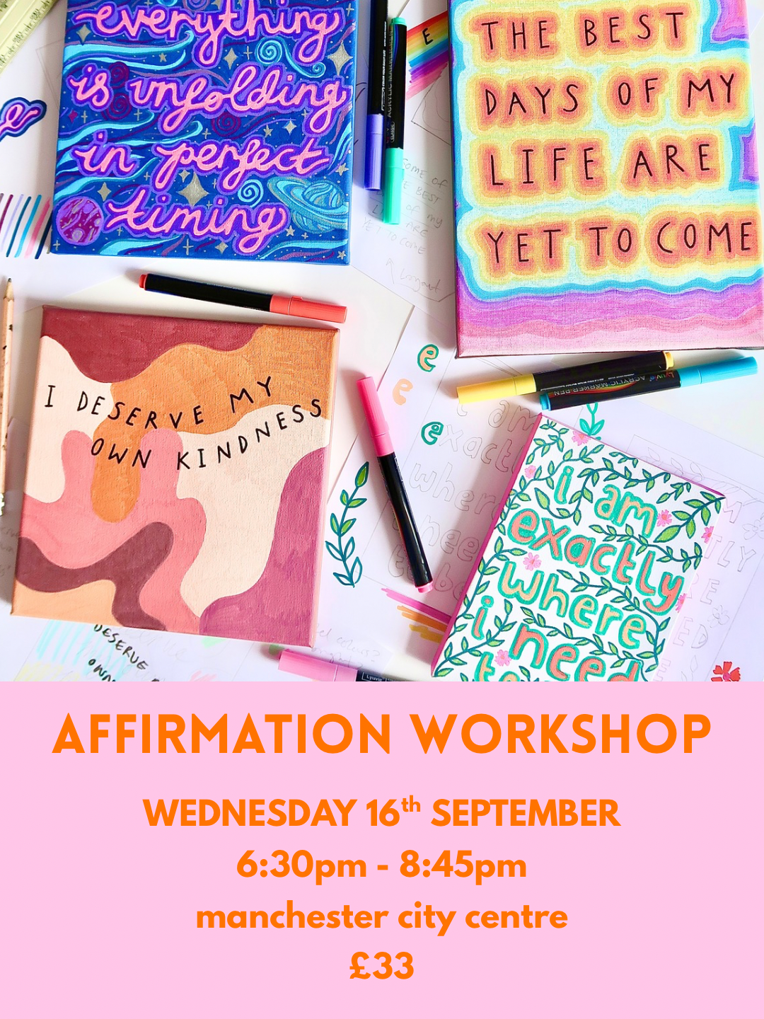 affirmation workshop | manchester | 16th september