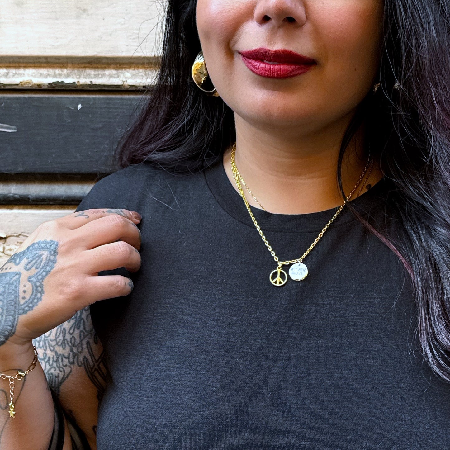 being kind is cool necklace - gold