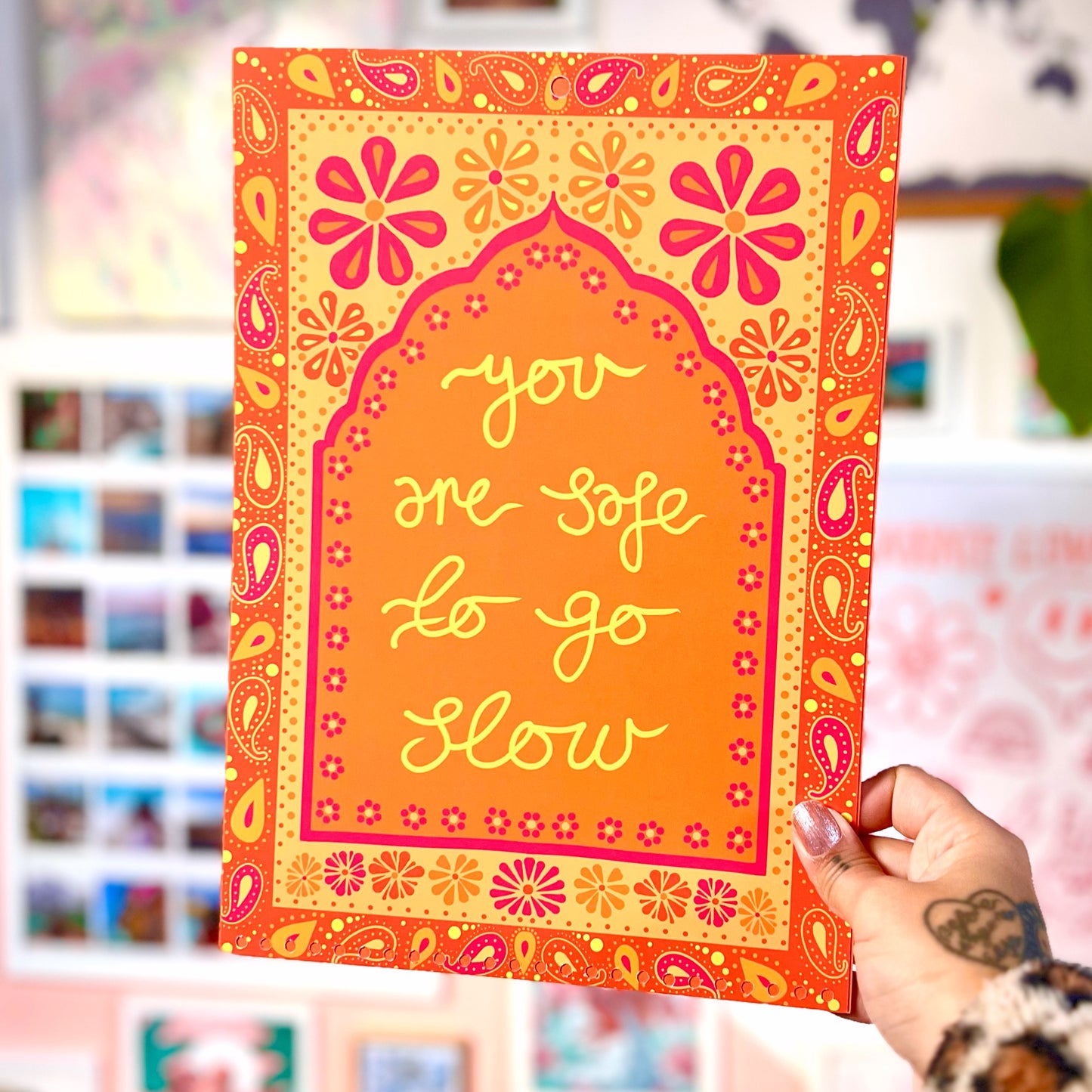 you are safe to go slow - A4 print