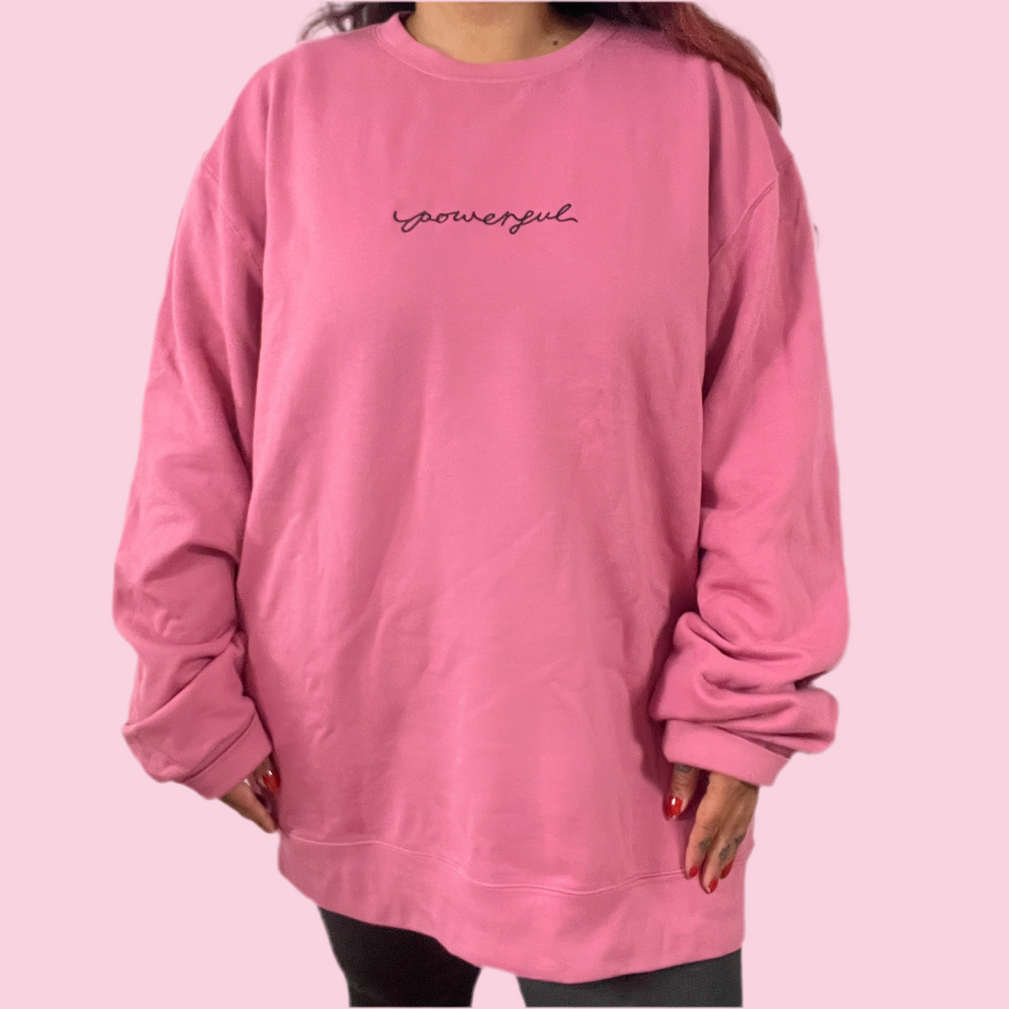 powerful embroidered sweatshirt - tie dye