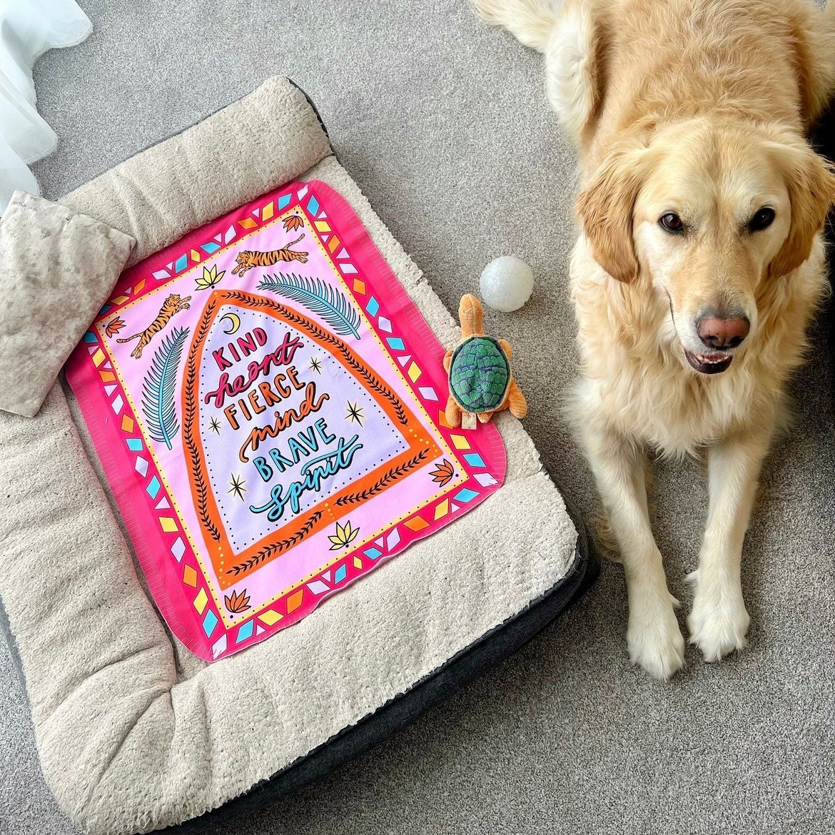 kind heart, fierce mind, brave spirit mini blanket