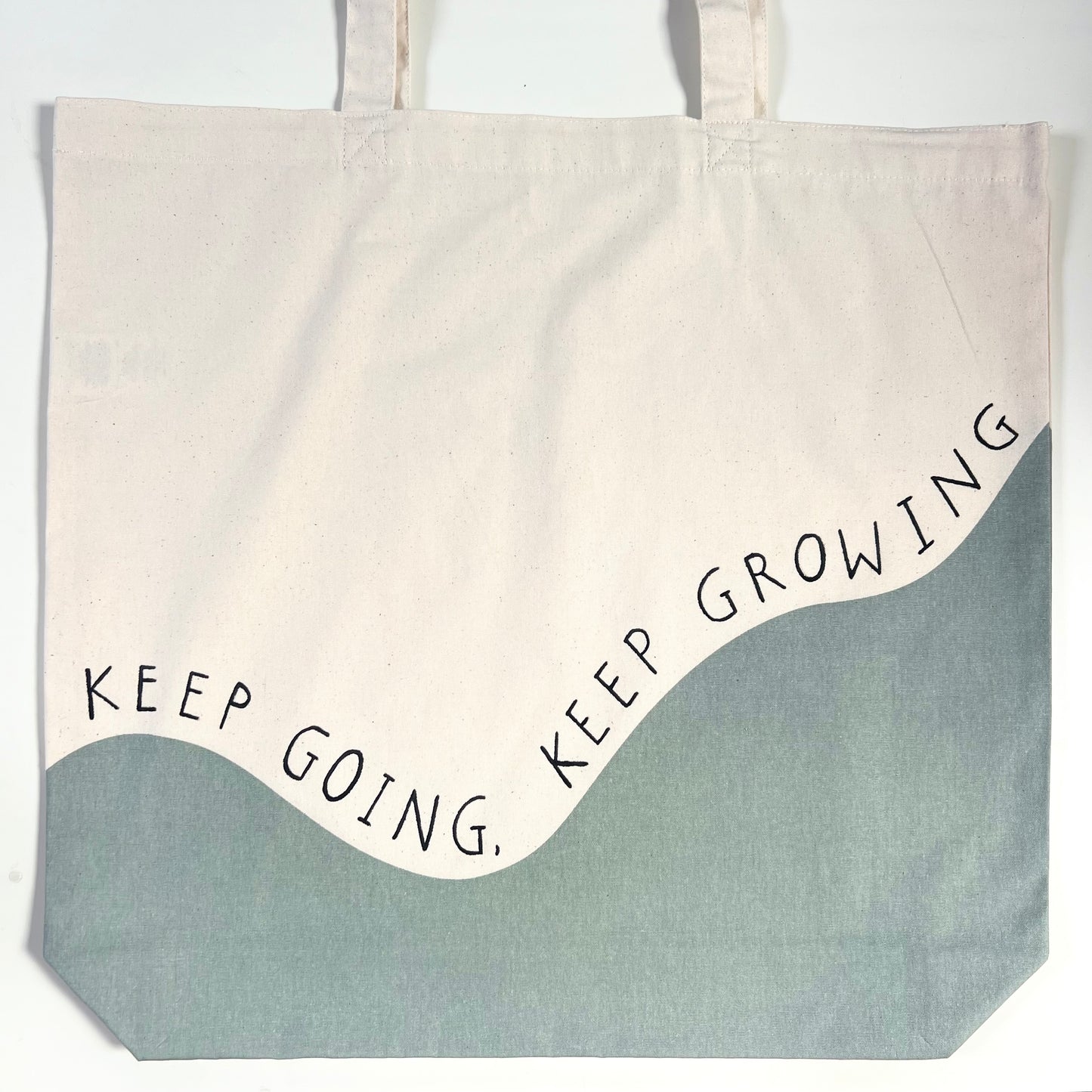 keep going, keep growing tote bag - green