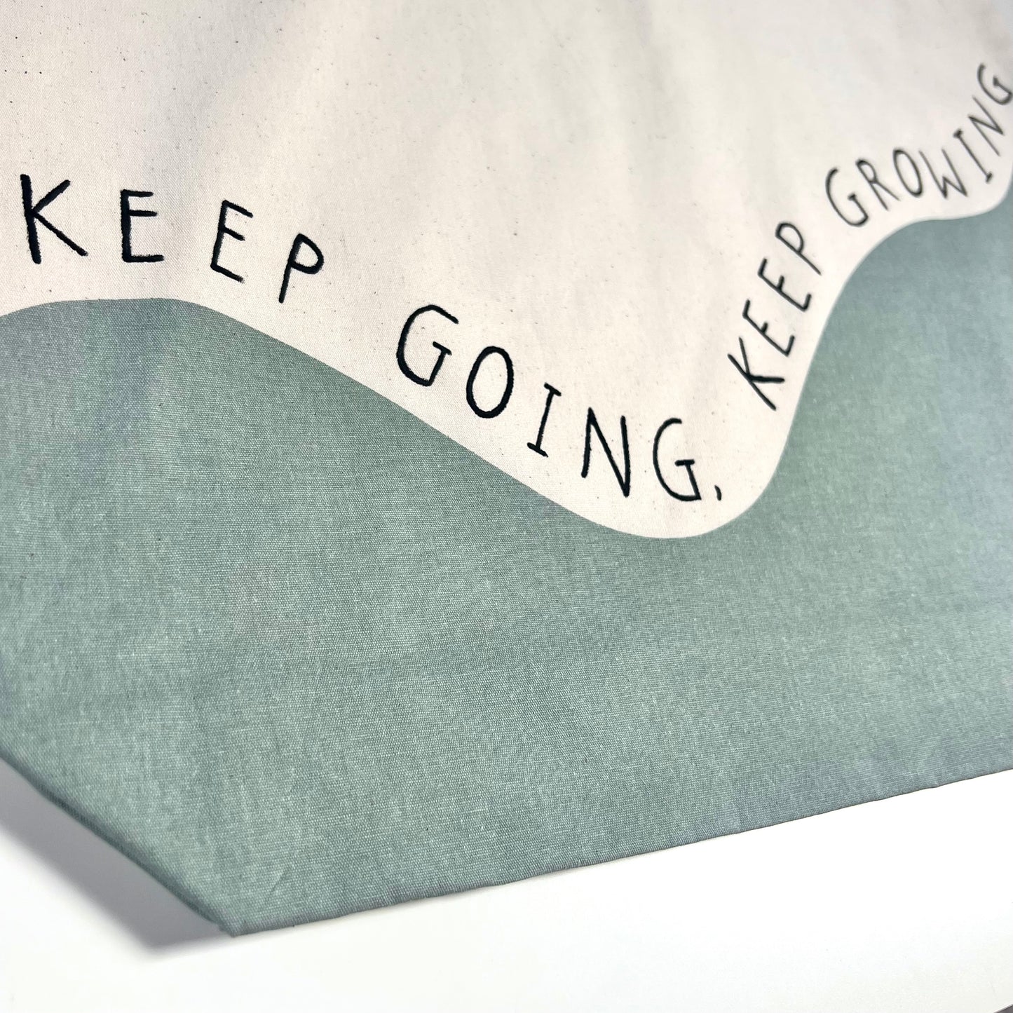 keep going, keep growing tote bag - green