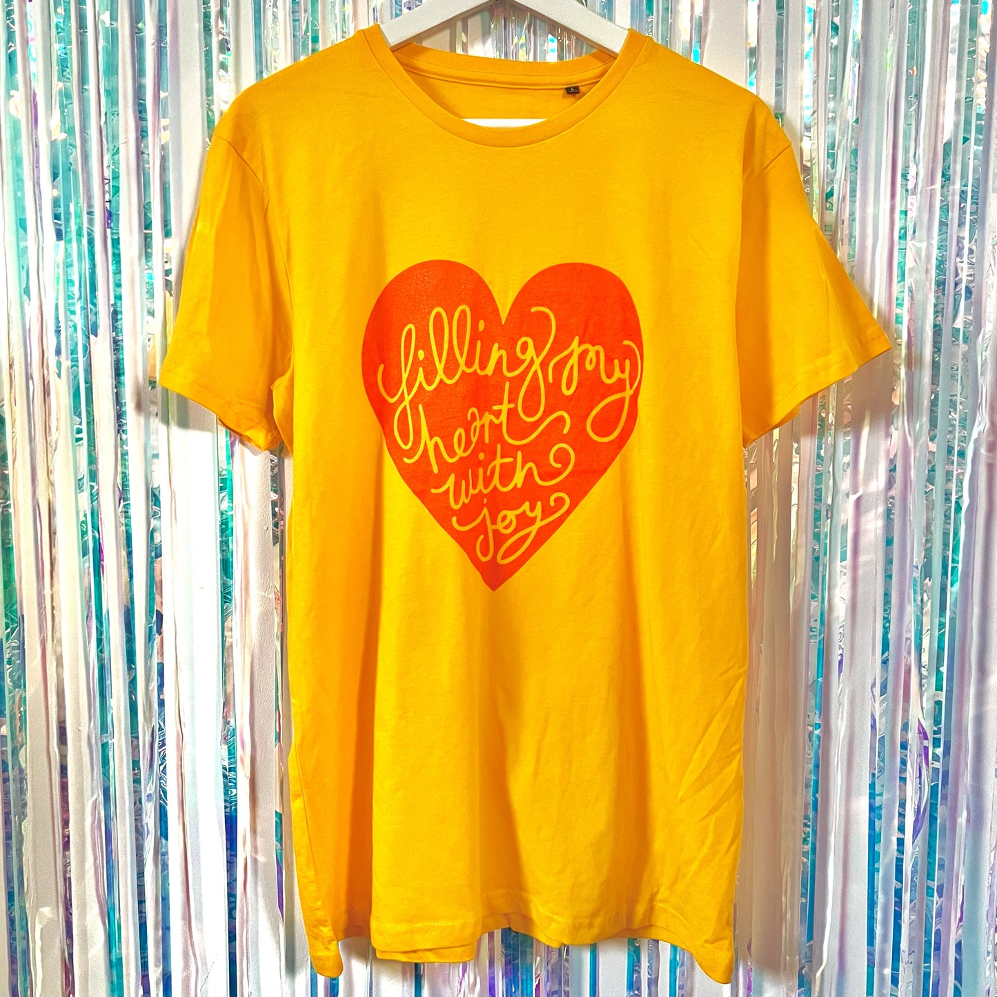 filling my heart with joy t-shirt - yellow & orange