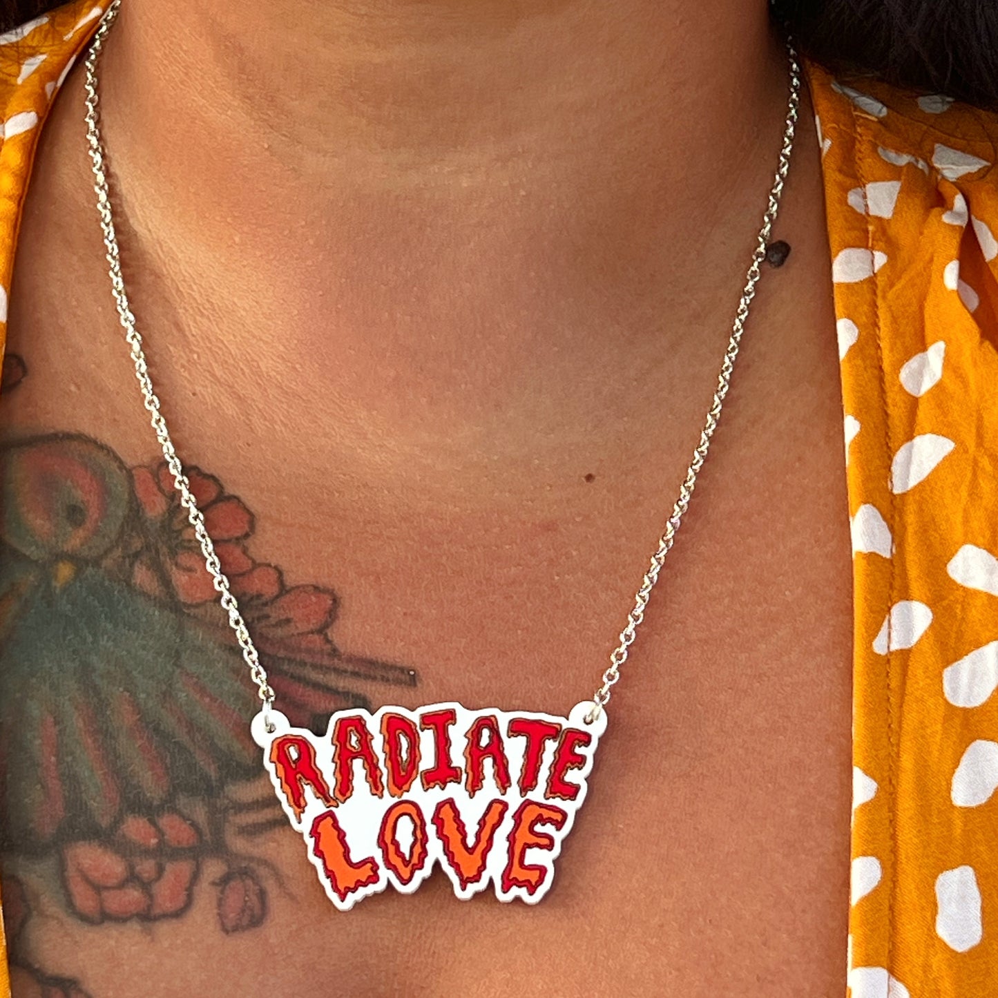 radiate love necklace - silver chain